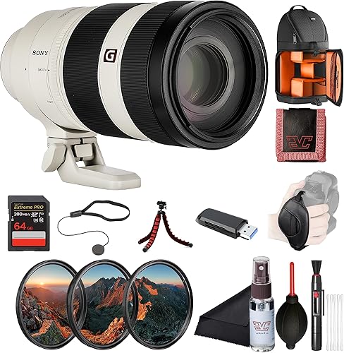 Sony FE 3.937–15.748 in F4.5–5.6 GM OSS Teleobjetivo zoom lente (SEL100400GM) Óptico SteadyShot | Montaje en E de fotograma completo | Kit de