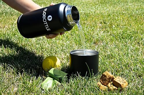 Miniatura 8 de Botella de agua de 28 onzas con paquete de almacenamiento | Chugger con tapa articulada y mango suave + paquete de 3 unidades Staw & Cleaner + bota