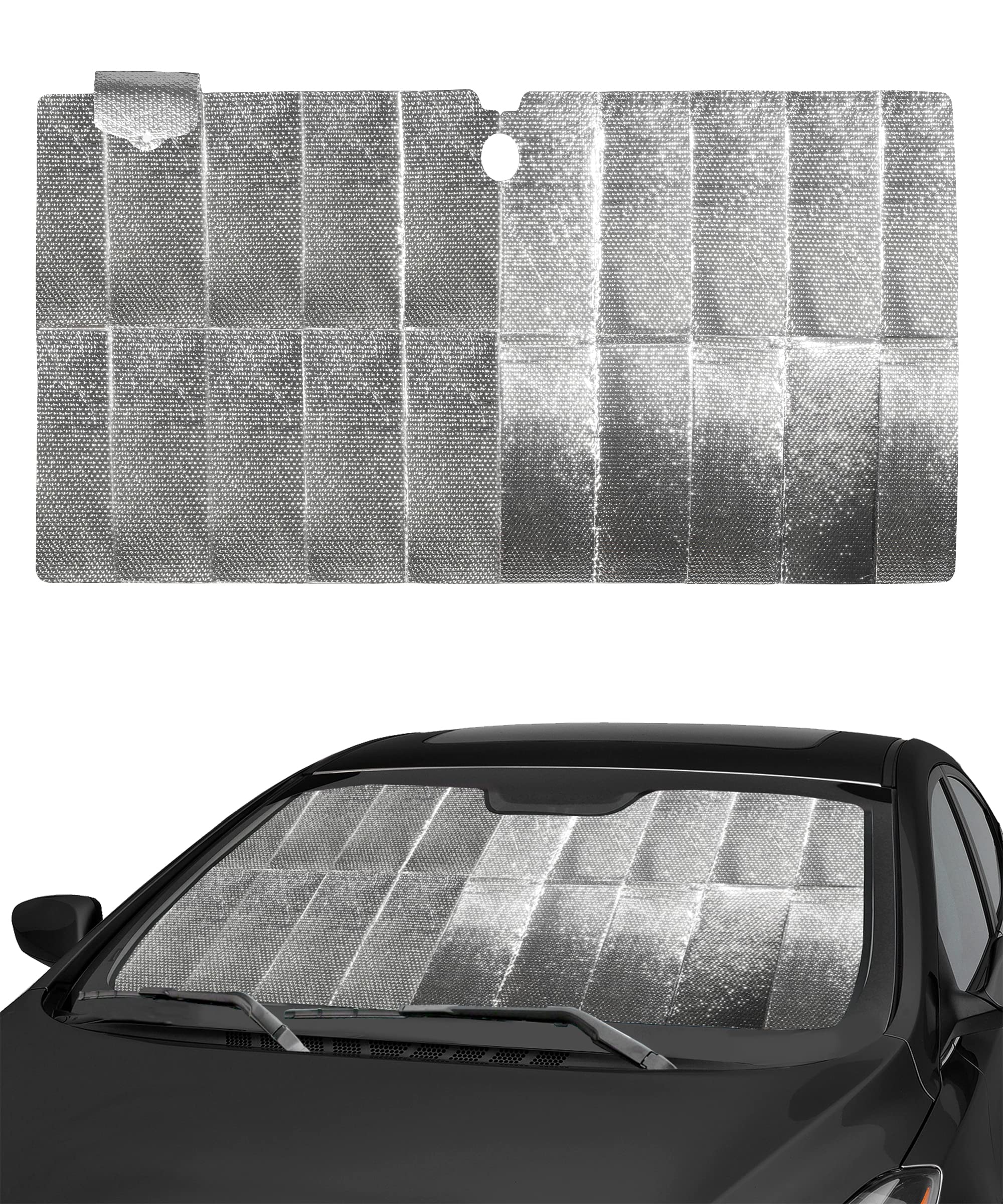 YAKEFLY Windshield Sunshade Car Foldable UV Ray Reflector Auto Front Window Sun Shade Visor Shield Shade,Keeps Your Vehicle Cool