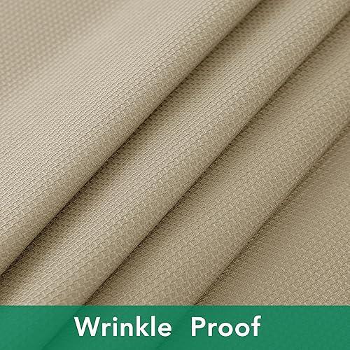 Miniatura 8 de Biscaynebay Manteles redondos de tela texturizada de 70 pulgadas, mantel natural resistente al agua, manteles circulares plegables para comedor,