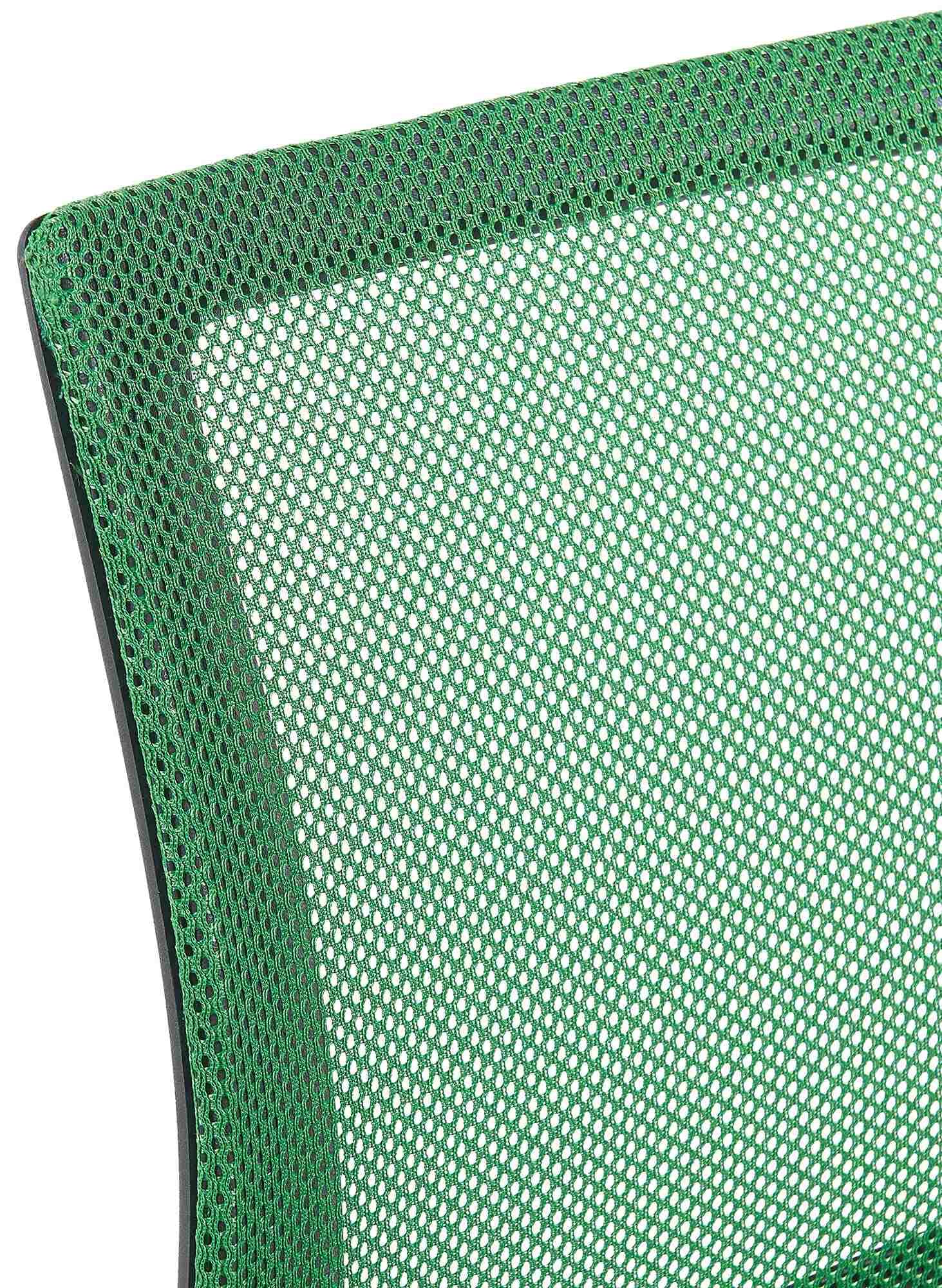 CLP Chaise De Visiteurs Eureka en Maille I Siège Zone D'attente avec Accoudoirs I Chaise avec Piètement en Métal I Patins antidérapant Couleur:Vert