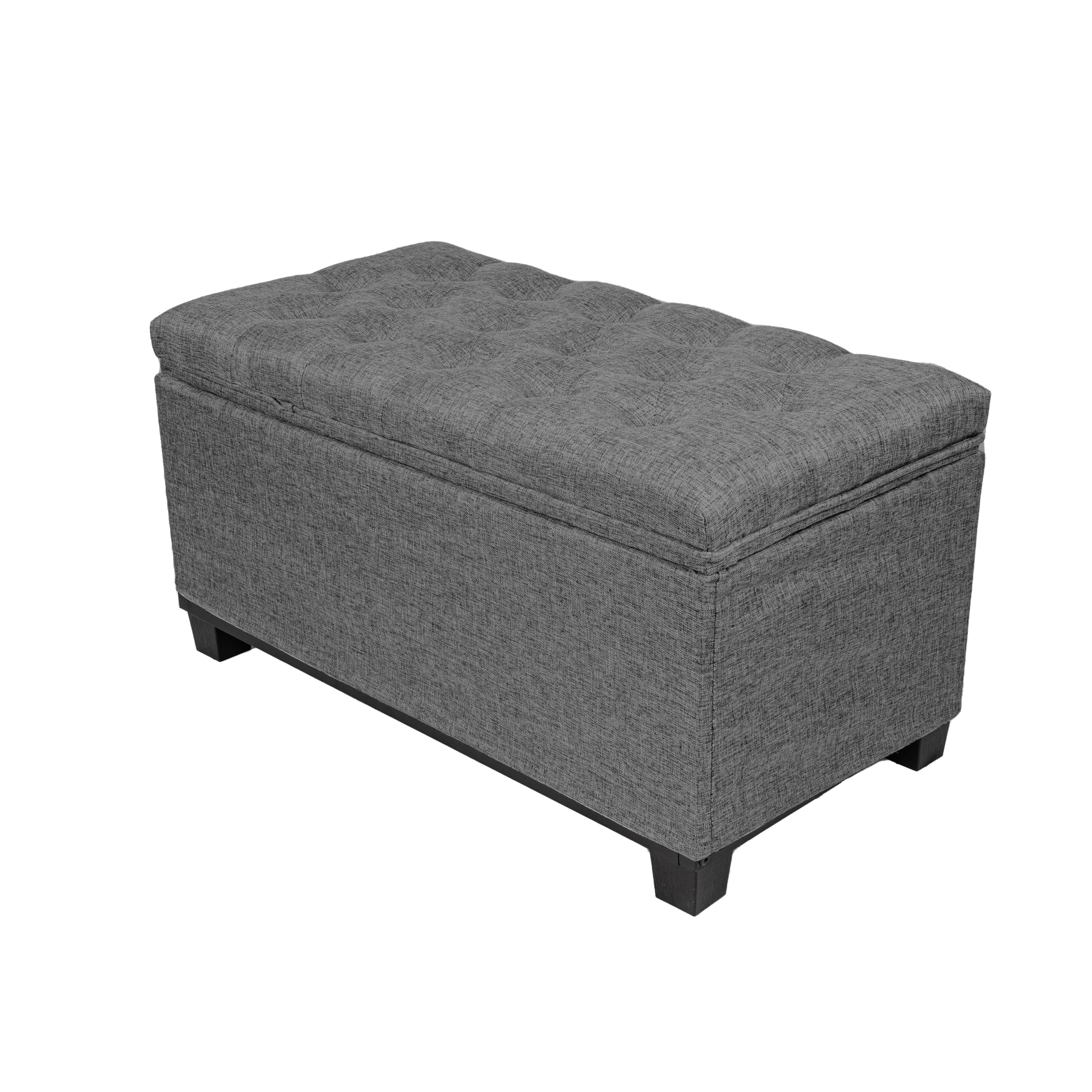 Casa Andrea MilanoStorage Ottoman, Ottoman with Storage, Storage Ottoman Bench with Padded Seat for Entryway, Living Room, Bedroom, 30 Inches