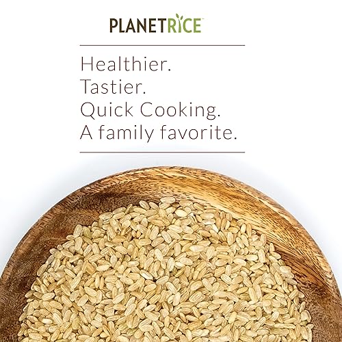 Miniatura 2 de Arroz Gaba marrón germinado cultivado localmente en California sin gluten y sin OGM 22onzas paquete de 6 Planet Rice