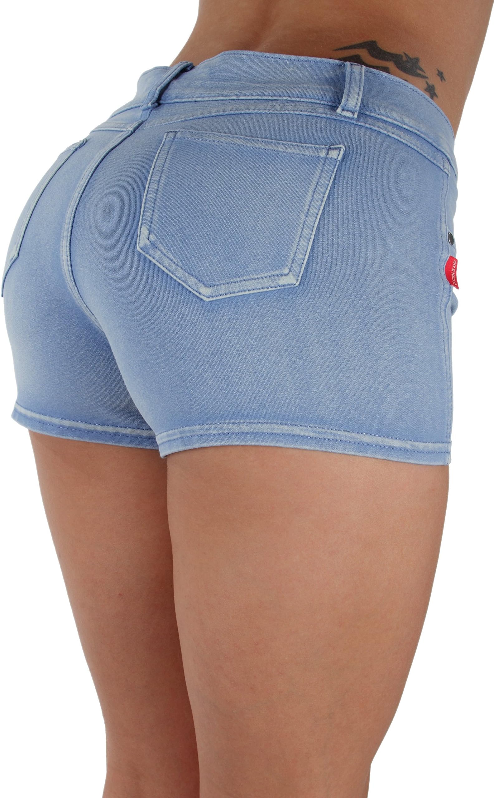 Basic Juniors Booty Shorts Stretch French Terry with gentle butt lift stitching