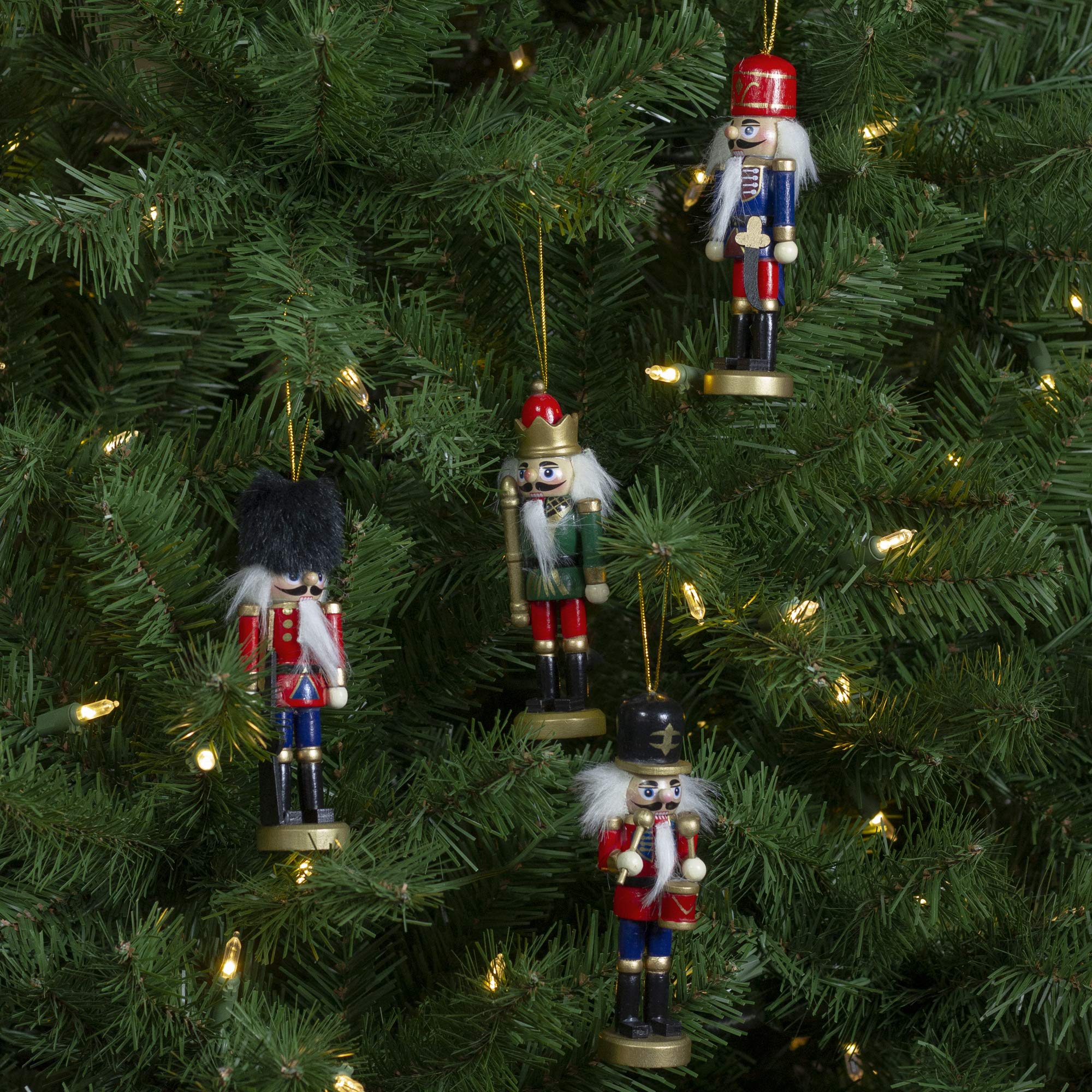 Northlight Set of 4 Assorted Classic Nutcracker Ornaments 5