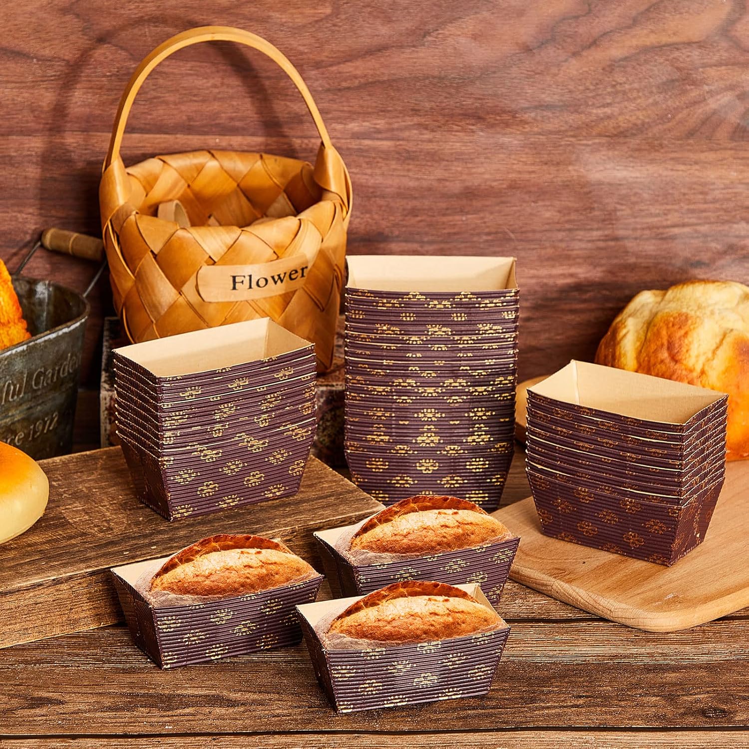 Tessco 60 Pieces Mini Paper Loaf Pans Disposable Liberia Ubuy