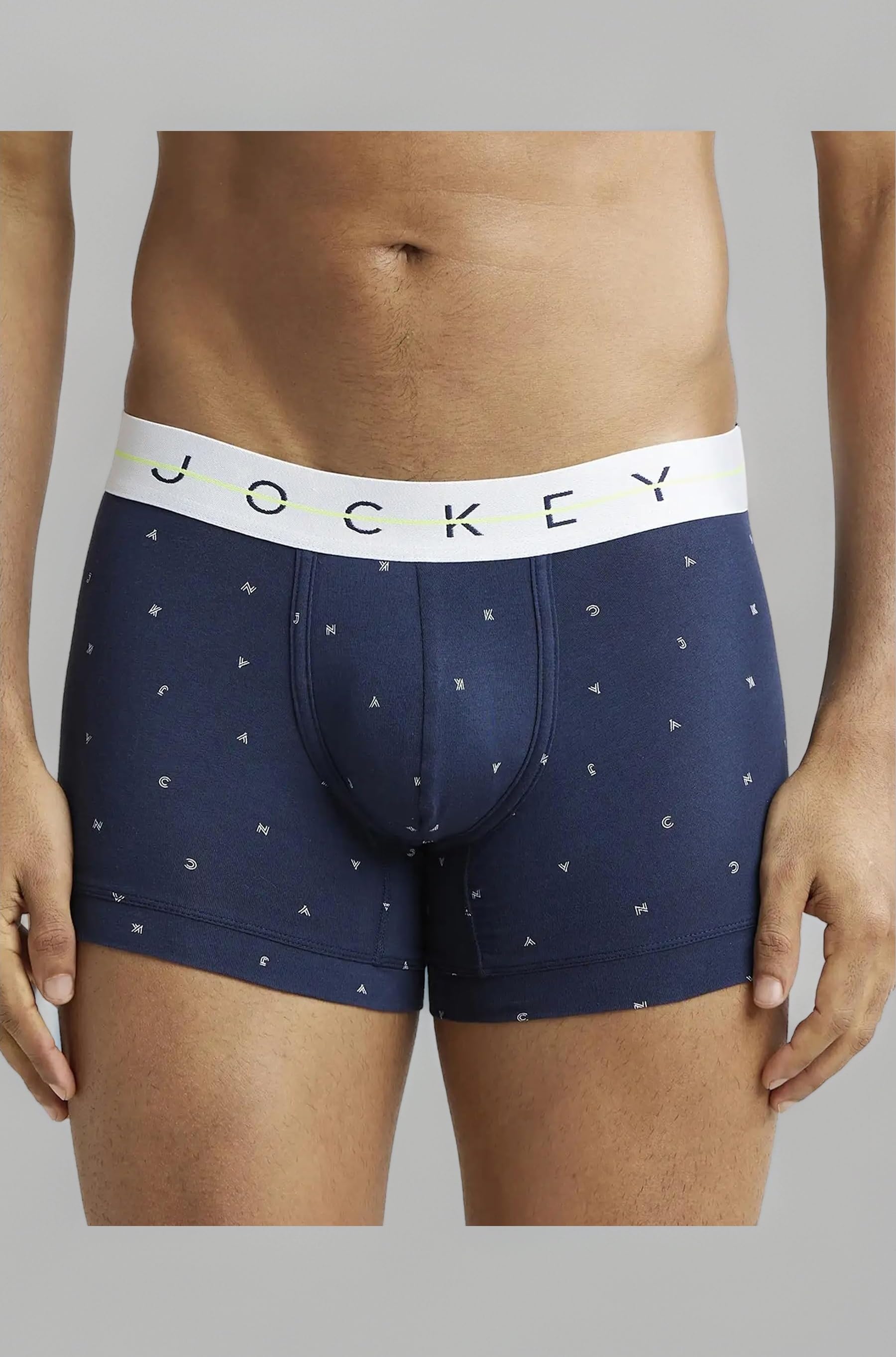 Jockey NY02 Men's Super Combed Cotton Elastane Stretch Printed Trunk with Ultrasoft Waistband (Prints May Vary)