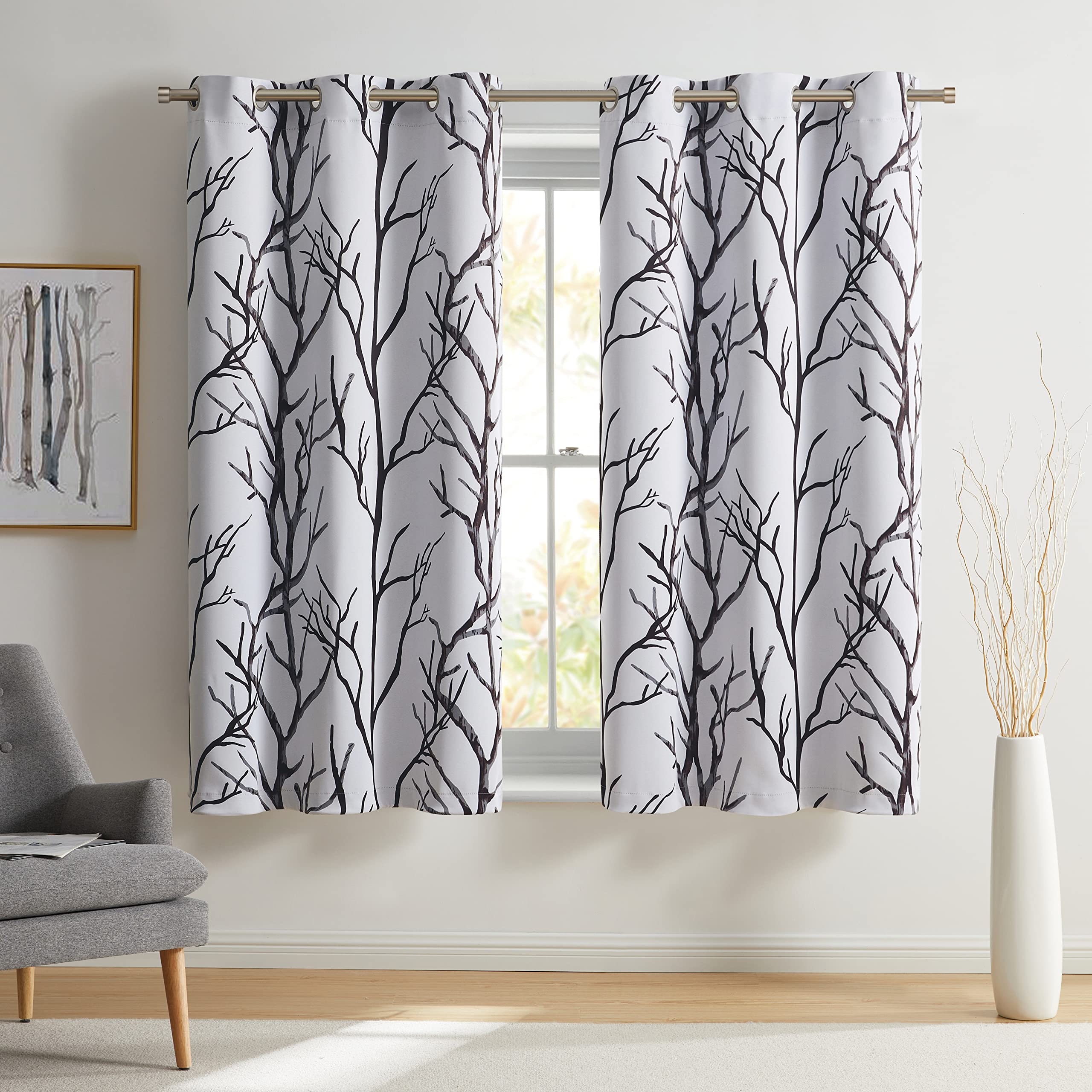 VCNY Home - Blackout Curtains, Window Treatment with Grommet Top, Nature Home Decor (Kingdom Ivory, 40" x 63")