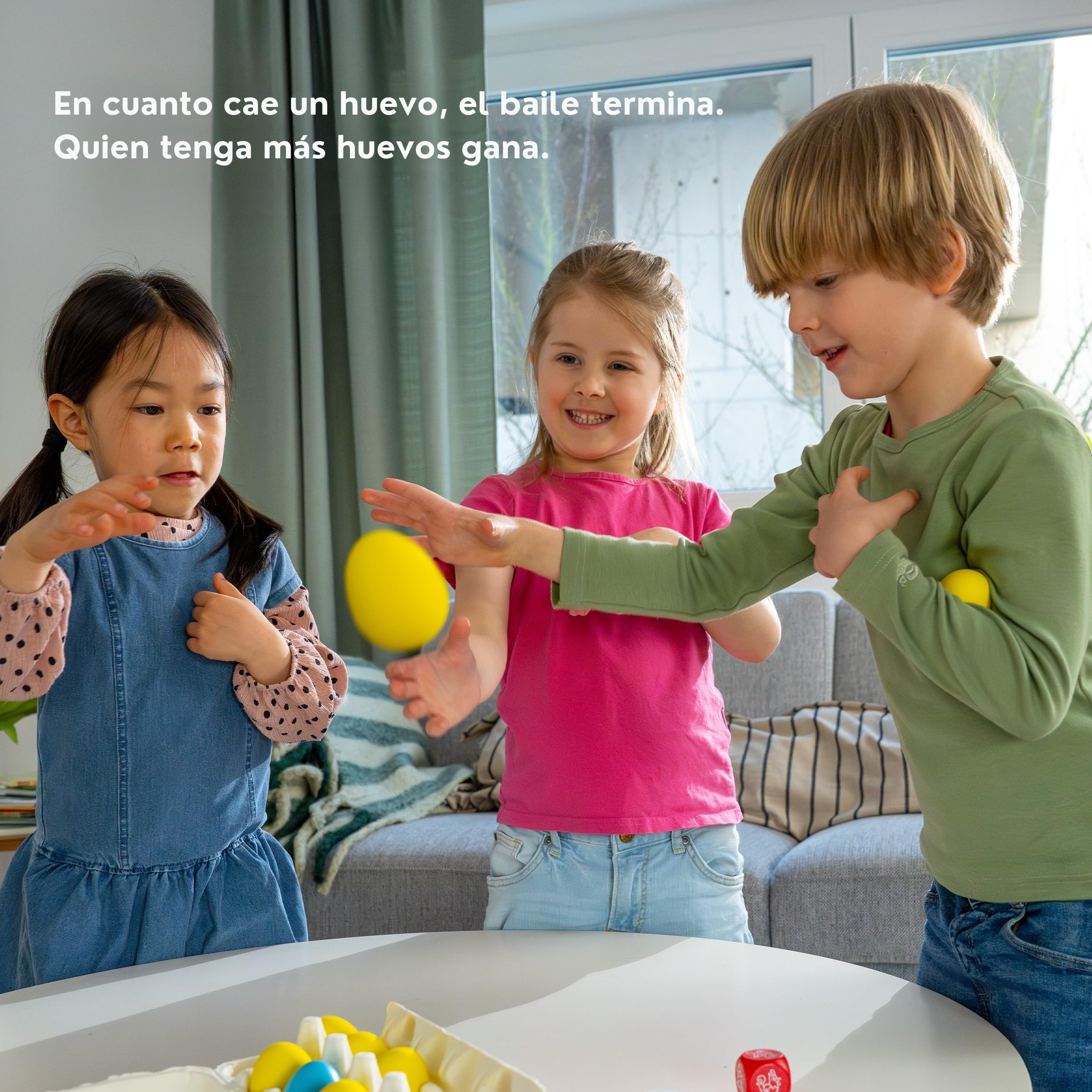 HABA 2012206004 - Danza del Huevo, Juego Infantil de Mesa Party. Más 5 años