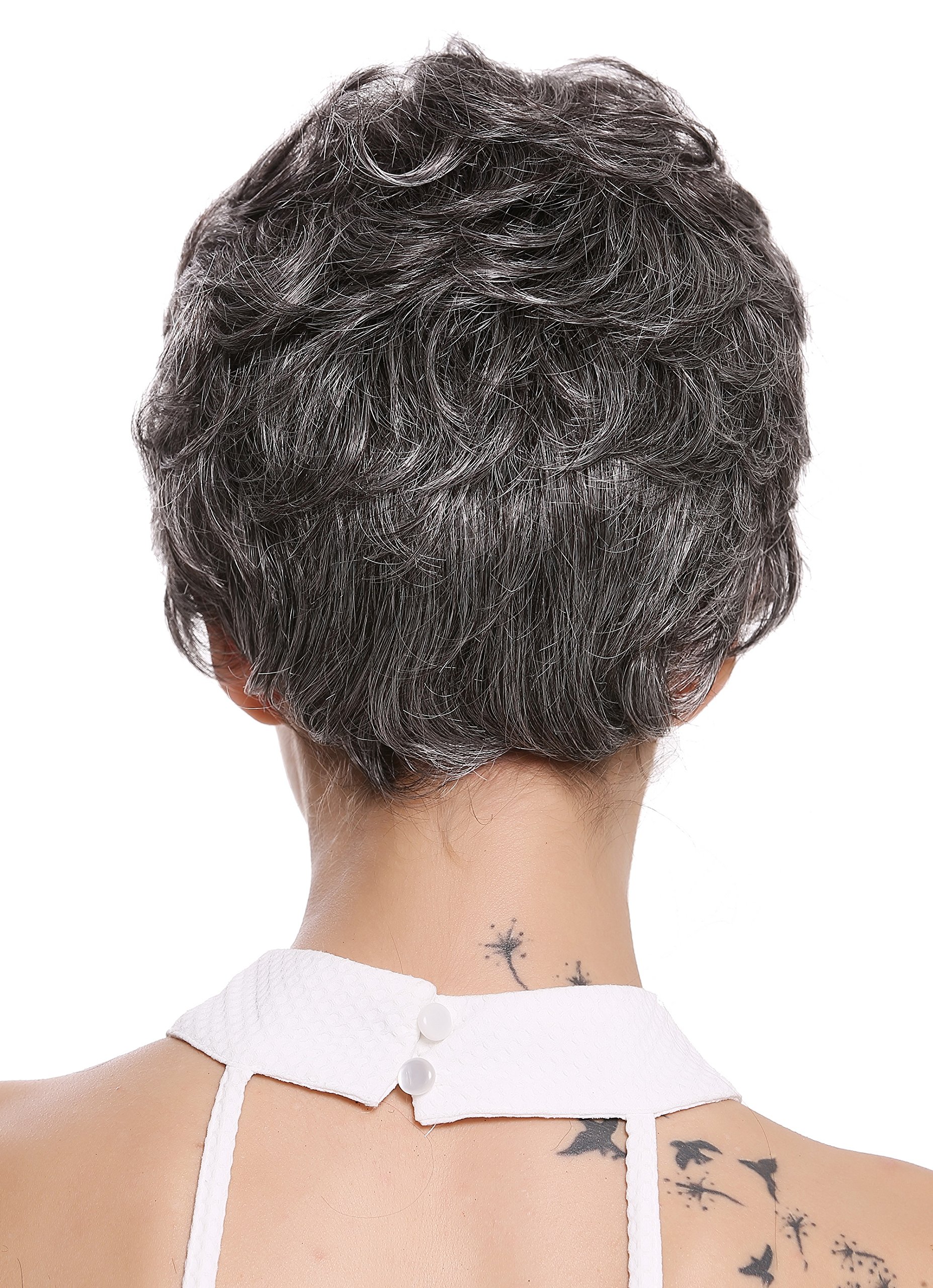 WIG ME UP - DW2339-44 Lady Gents Men Quality Wig short slight wave wavy dark gray, Dark brown-gray (44), Length: approx. 25 cm - Image 4