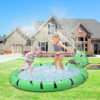 Piscina Infantil Hinchable Spray Palmera Intex - Con Rociador De Agua, Para Niños Desde 2 Años