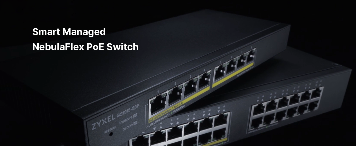 Zyxel GS1915-24EP ネットワークスイッチ GS1915 Series | 8/24-port GbE Smart Managed Switch - Product