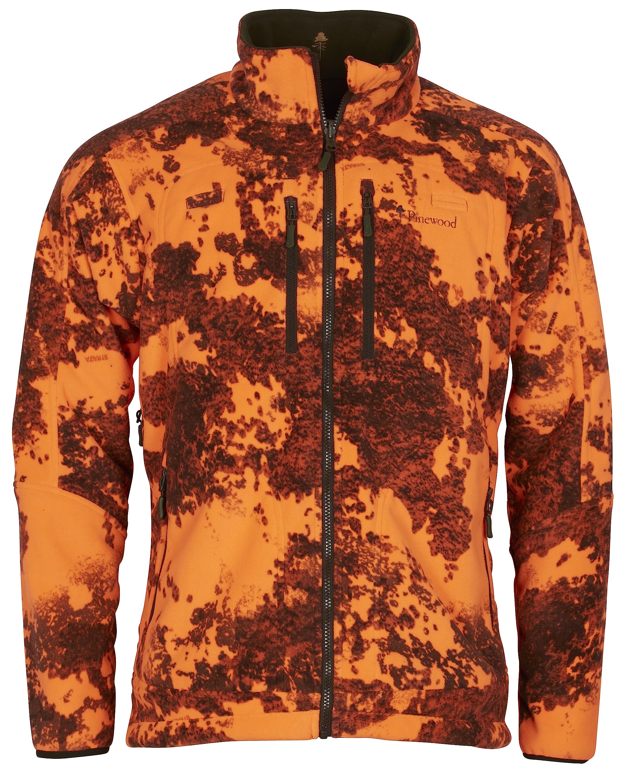 Pinewood Herren Furudal Wendbare Herren Fleecejacke - Hunting Fleecejacken ideal für schnelle Wechsel zwischen Tarnung und Signalfarbe