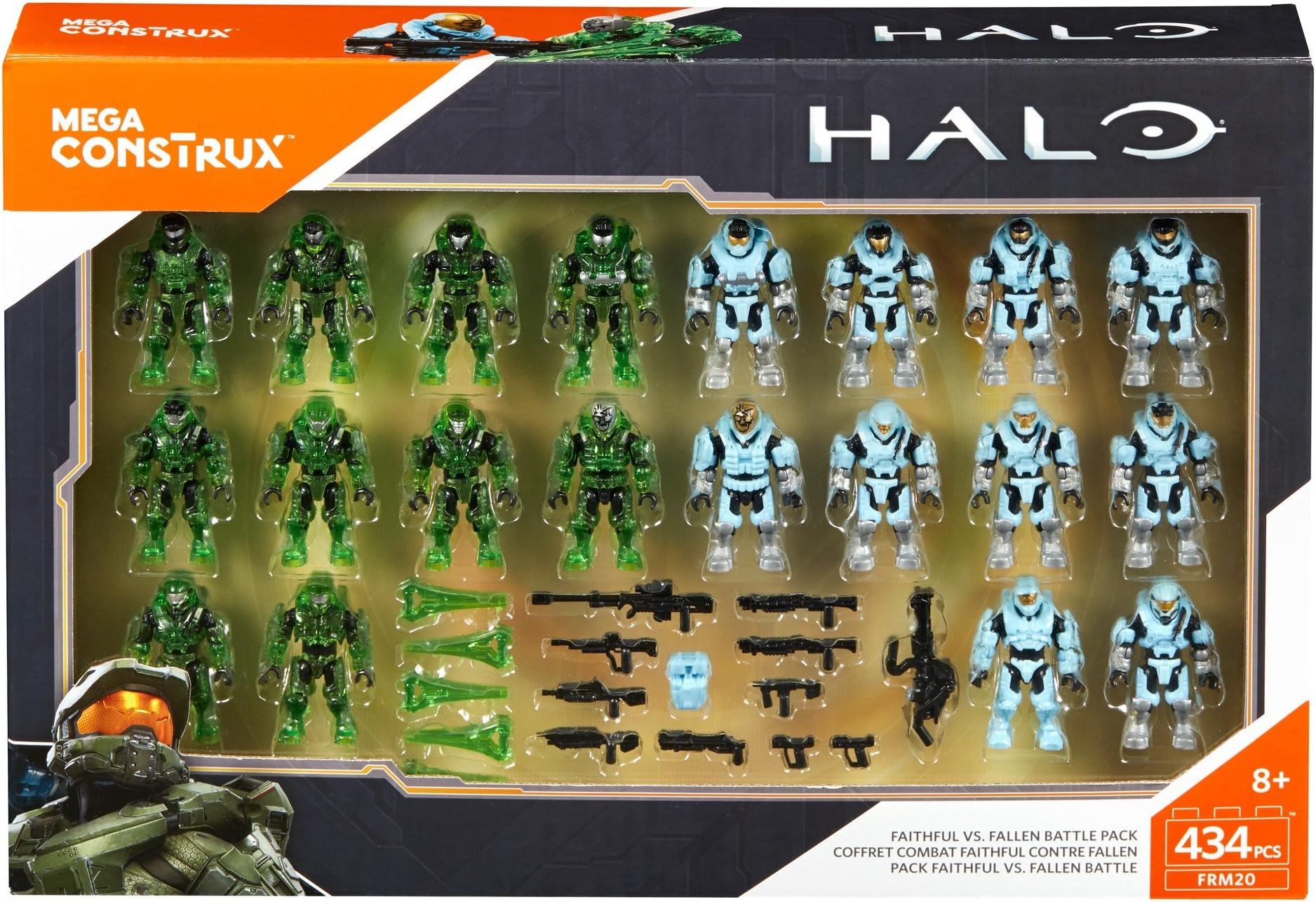 Mega Construx Halo Faithful Vs Fallen Construction, Multicolor