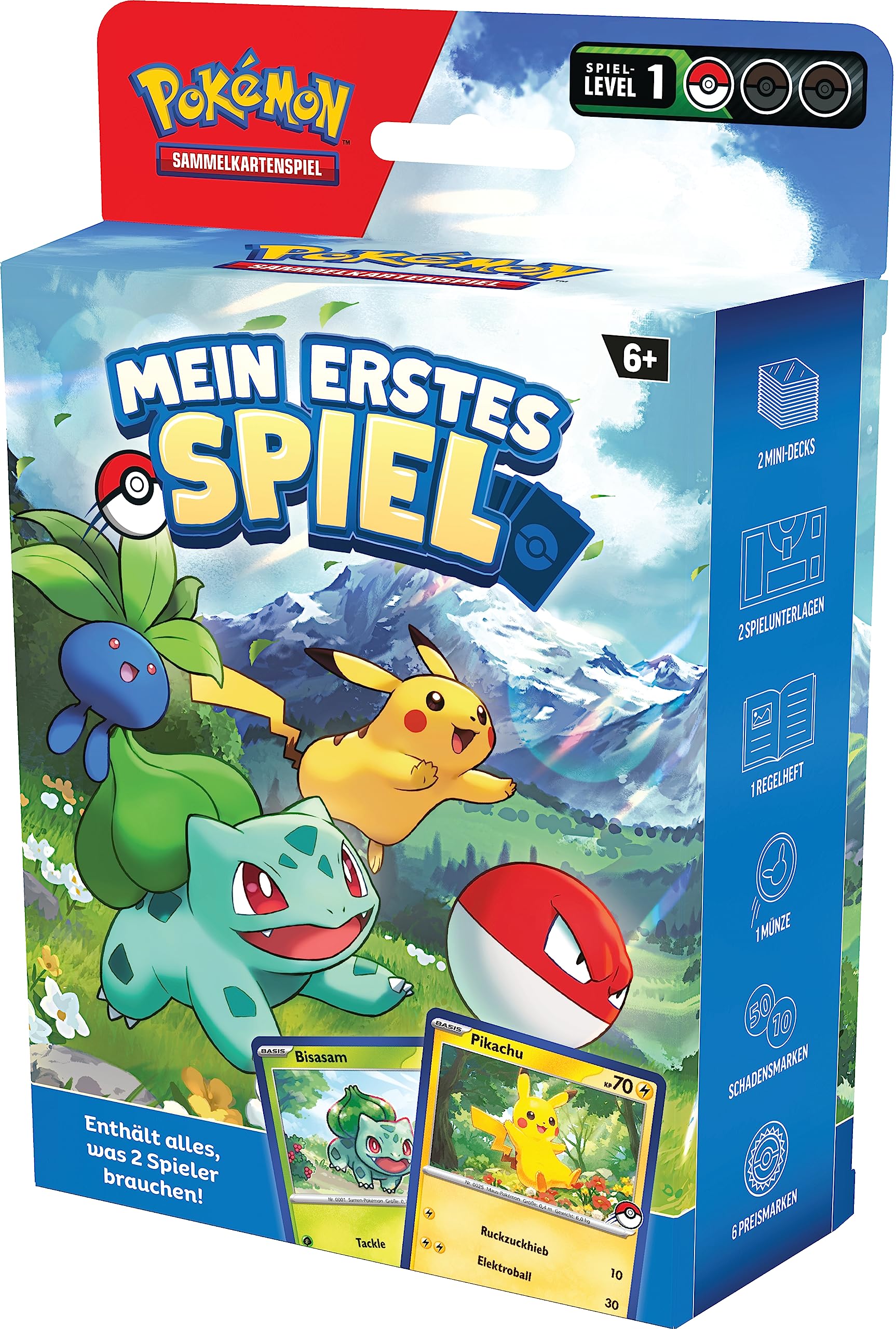 Pokémon-Sammelkartenspiel: Mein erstes Spiel – Pikachu und Bisasam (Mit 2 spielbereiten Mini-Decks & Zubehör)