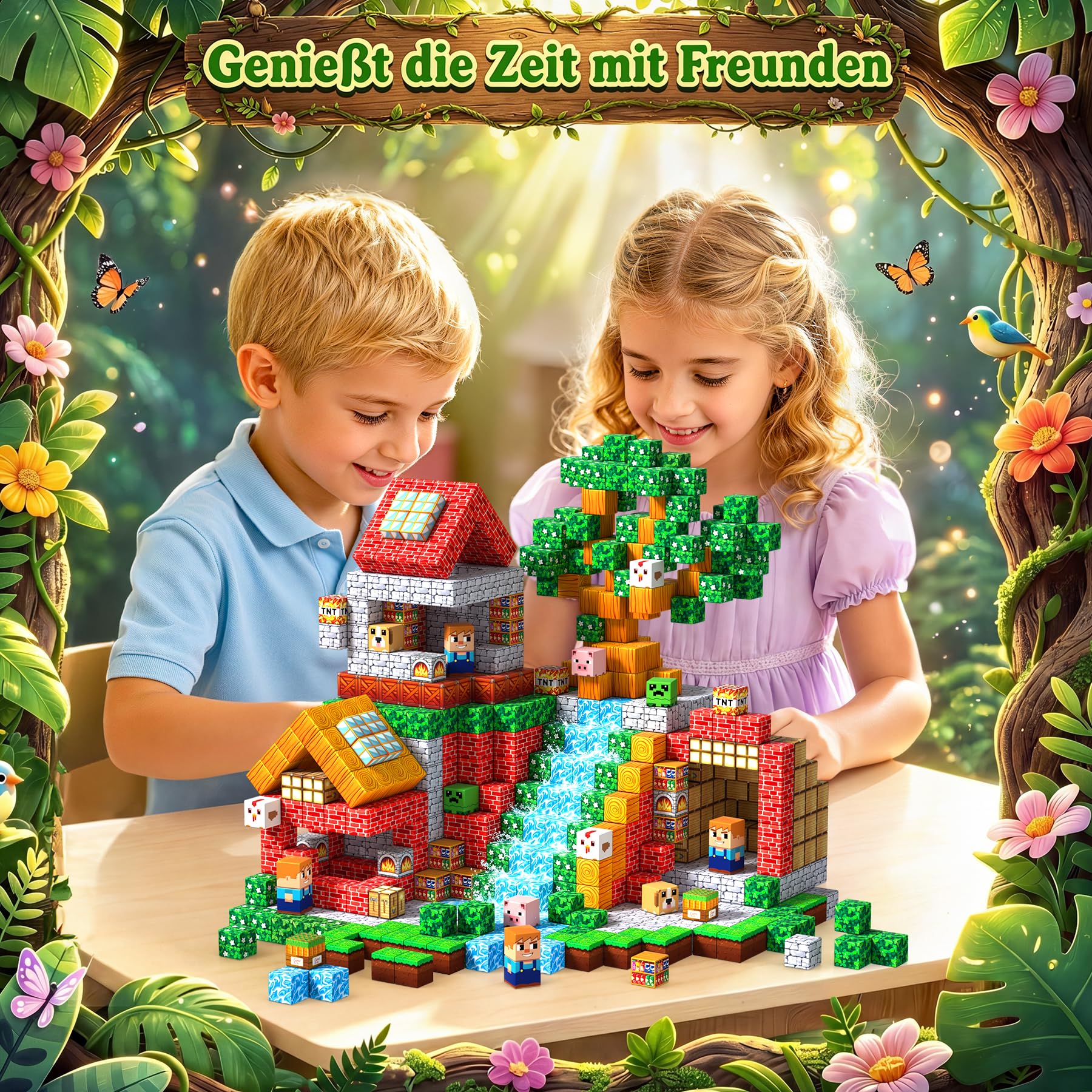 COOLJOYA Costruzioni Magnetiche per Bambini,Giocattolo Montessori Camion