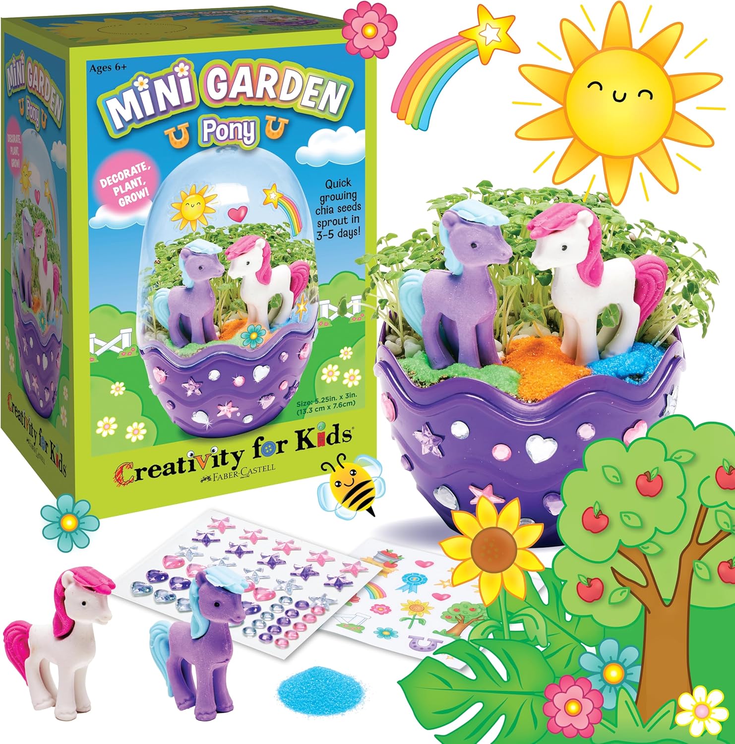 Creativity for Kids Mini Garden: Pony Terrarium Kit - Horse Gifts for Girls | Crafts for Kids and Girl Toys | Spring Crafts | Birthday Gift Ideas (Ages 6+)