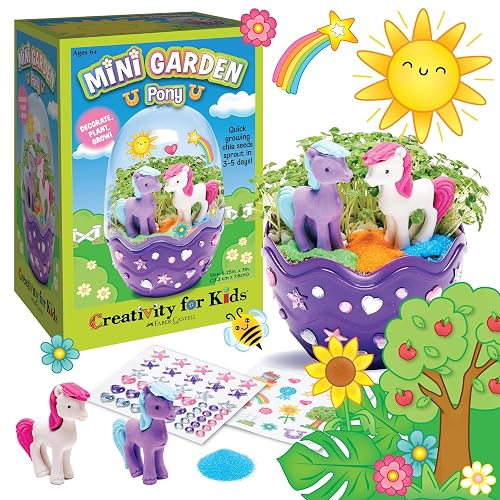 Creativity for Kids Mini Garden: Pony Terrarium Kit | Summer