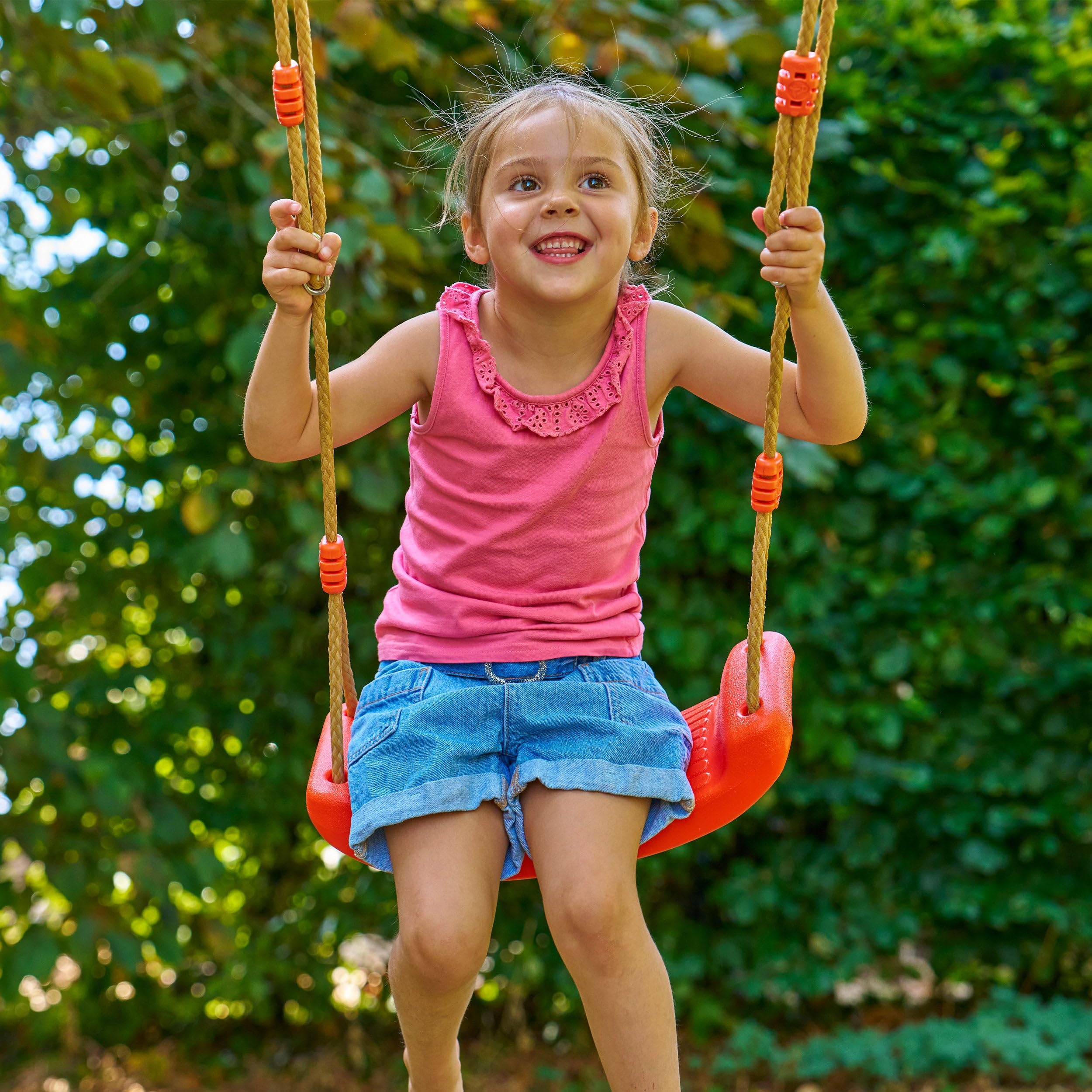 TP Toys Cabane Enfant sur Pilotis 2 Balançoires et Toboggan, Coquelicot
