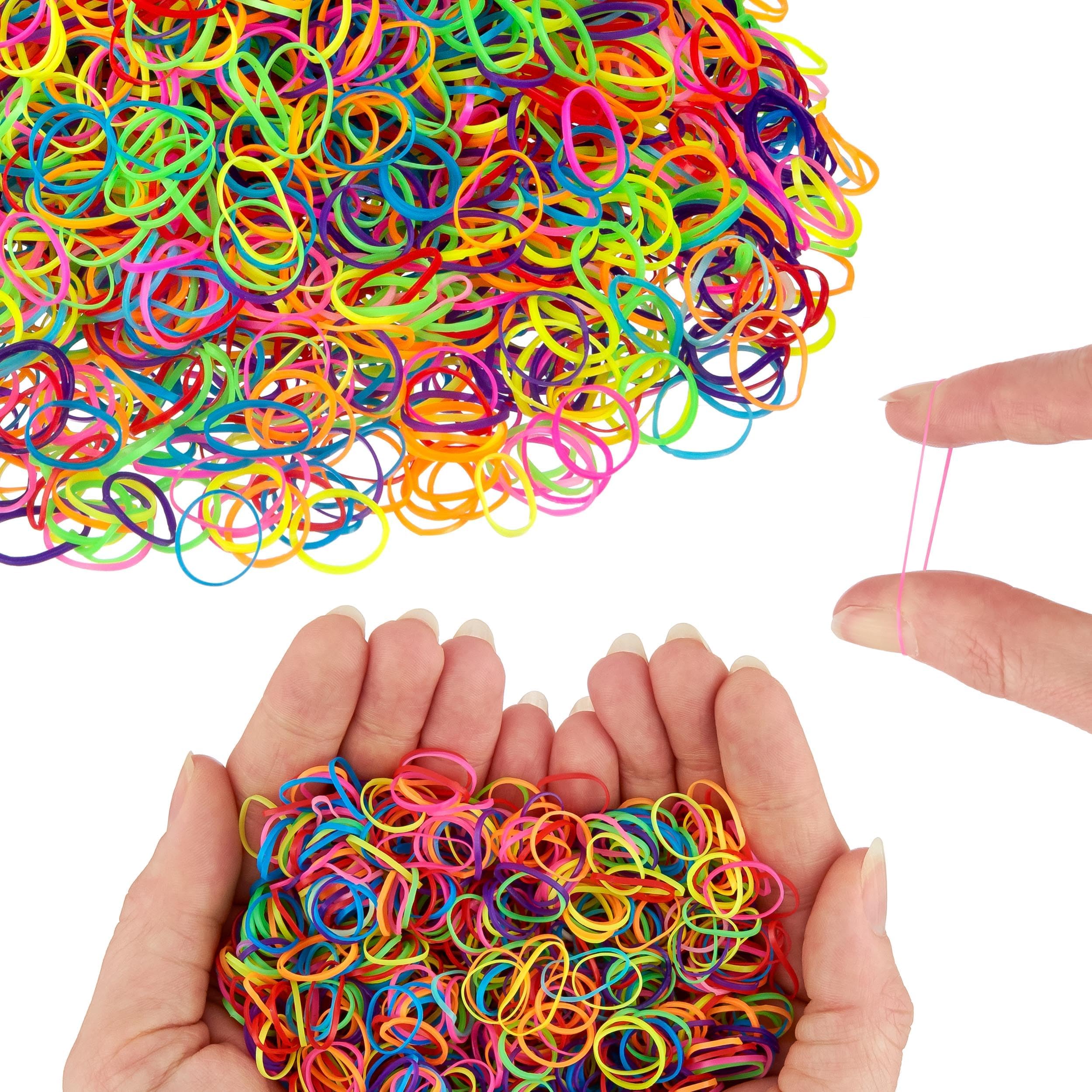 ECVV1500 Pcs Multi-color Rubber Bands Small Candy Color With white spots Hair Elastic for Baby Girls