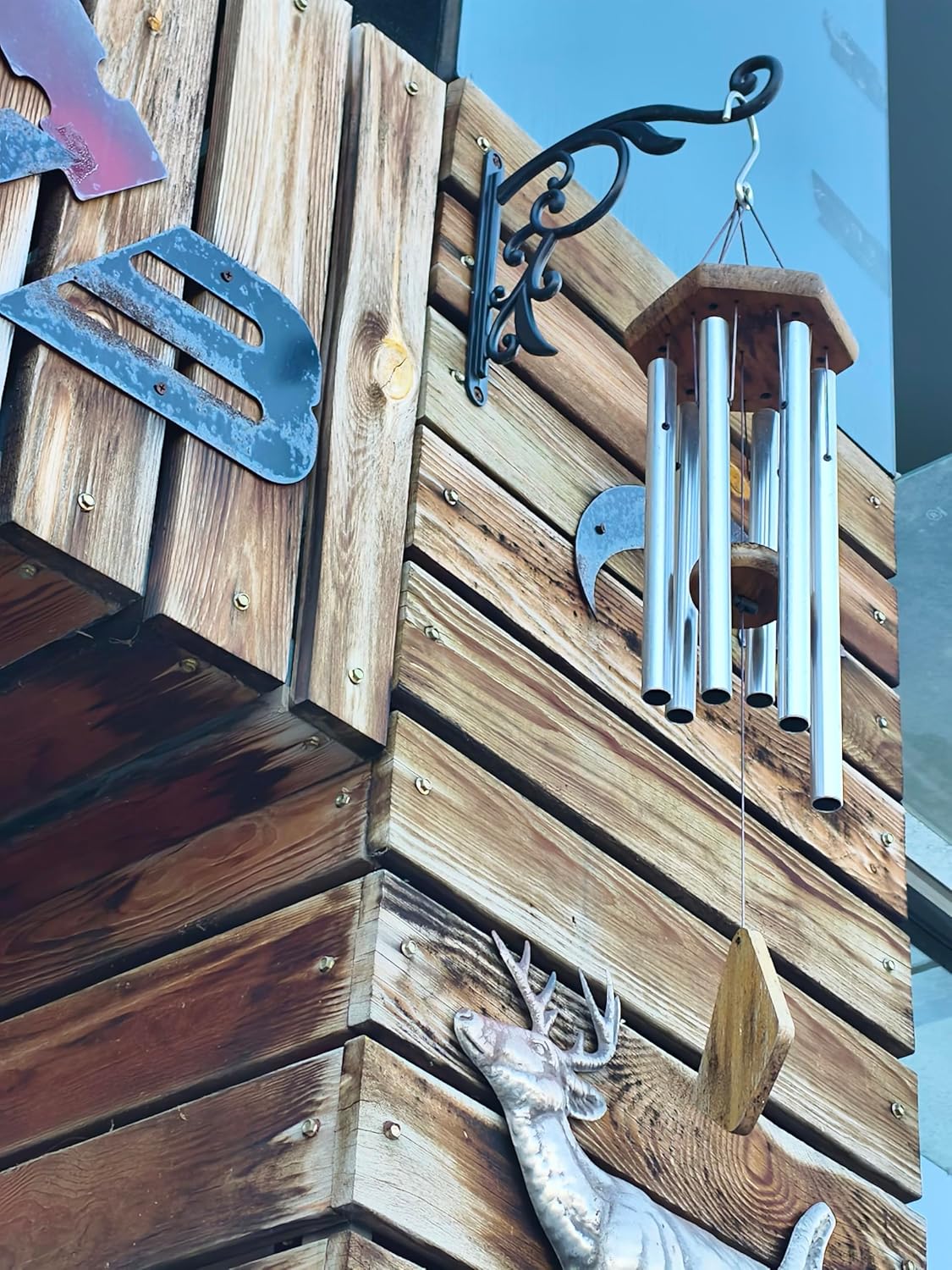 Hanging Planter Brackets Farmhouse-Inspired Fancy Metal Outdoor Brackets,Outdoor Hanging Brackets Wall Hook Heavy Duty Planter Brackets,Black Iron Indoor/Outdoor Planter Hanger Hook (10 Inch)