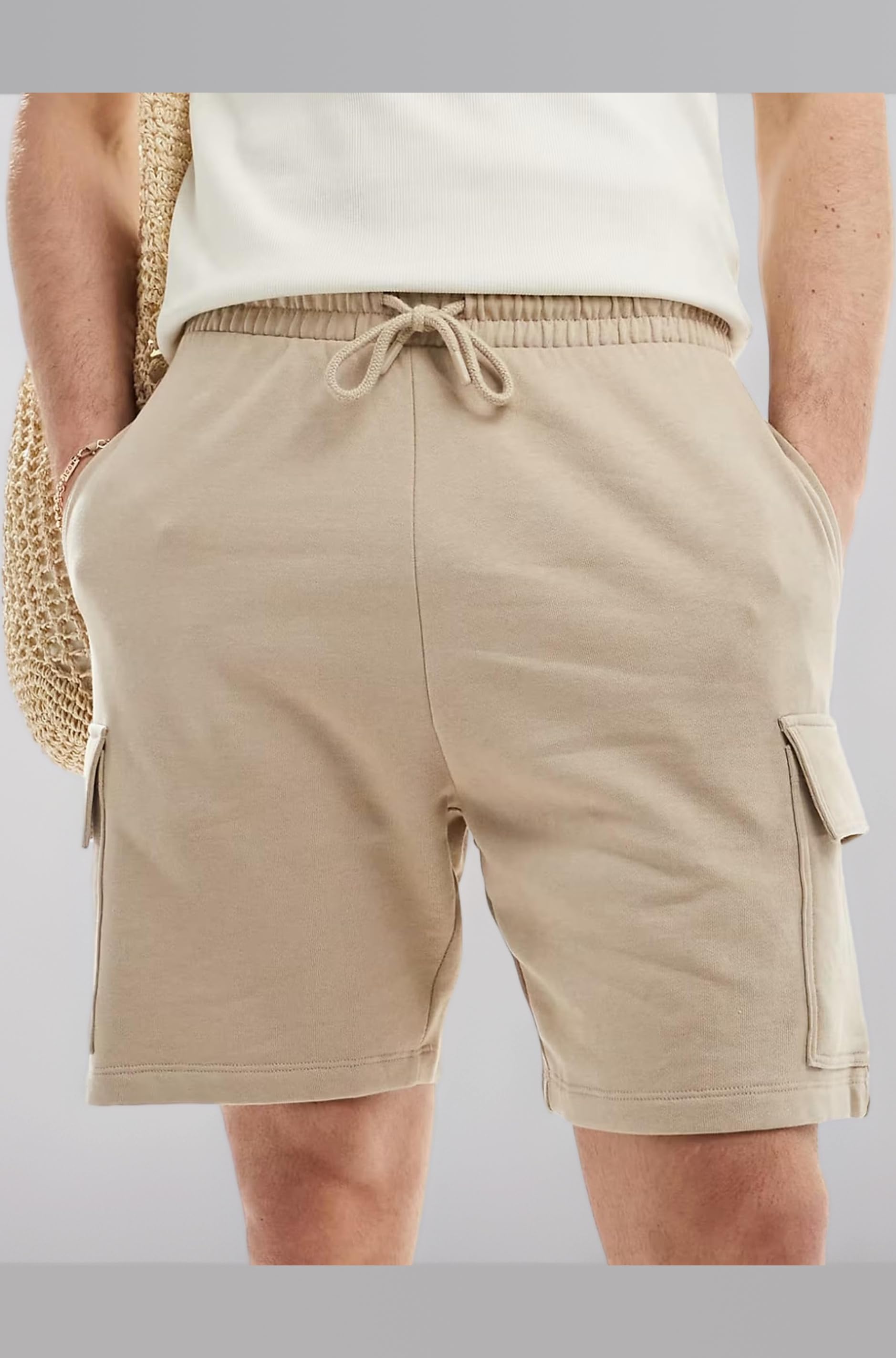 Solid, Regular Fit, Knee Length, Casual, Pure Cotton Cargo Shorts for Men(Pack of 1)
