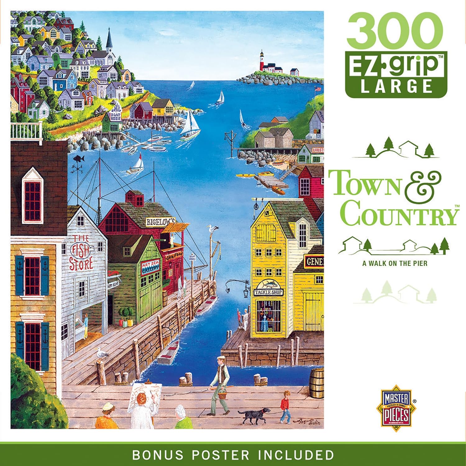 MasterPieces 300 Piece EZ Grip Jigsaw Puzzle - A Walk on the Pier - 18x24"