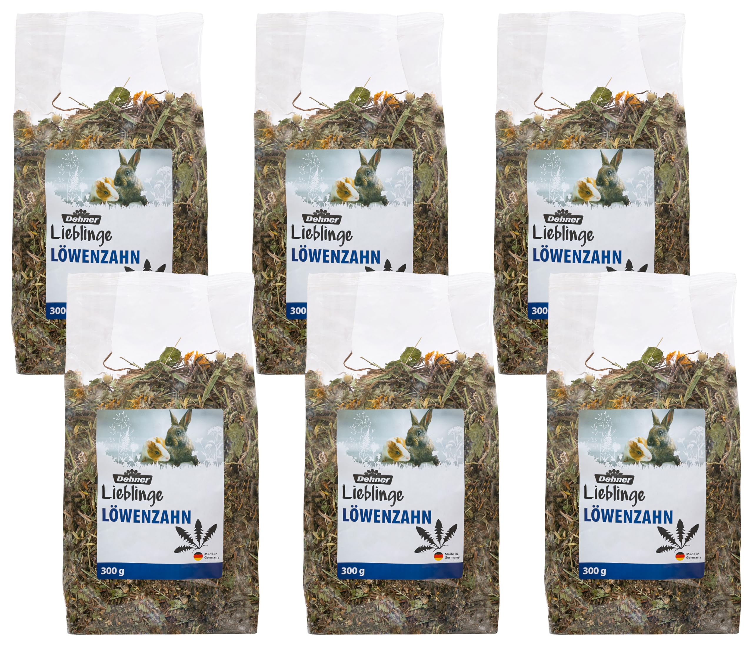 Dehner 6 x 100g (600g) - Nourriture pour rongeurs - Nourriture pour rongeurs - 100% Naturelle - Pissenlit aux soucis