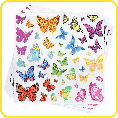 Miniatura 6 de READY 2 LEARN Calcomanías de espuma  Mariposas  Paquete de 172  Calcomanías autoadhesivas para niños  Calcomanías de mariposa hinchada 3D para