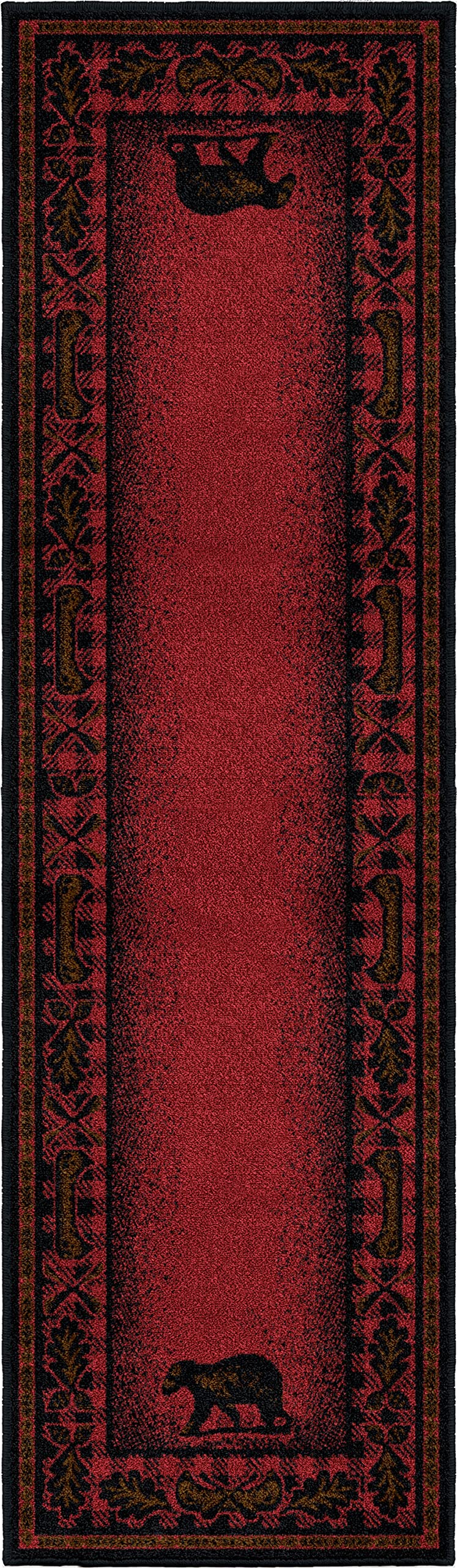 Mayberry Rugs Woodlands Plaid Area Rug, 2 ft 3 in x 7 ft 7 in, Claret