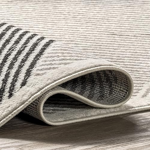 Miniatura 6 de nuLOOM Charline - Alfombra moderna de montaña, 3 x 5 pies, color gris