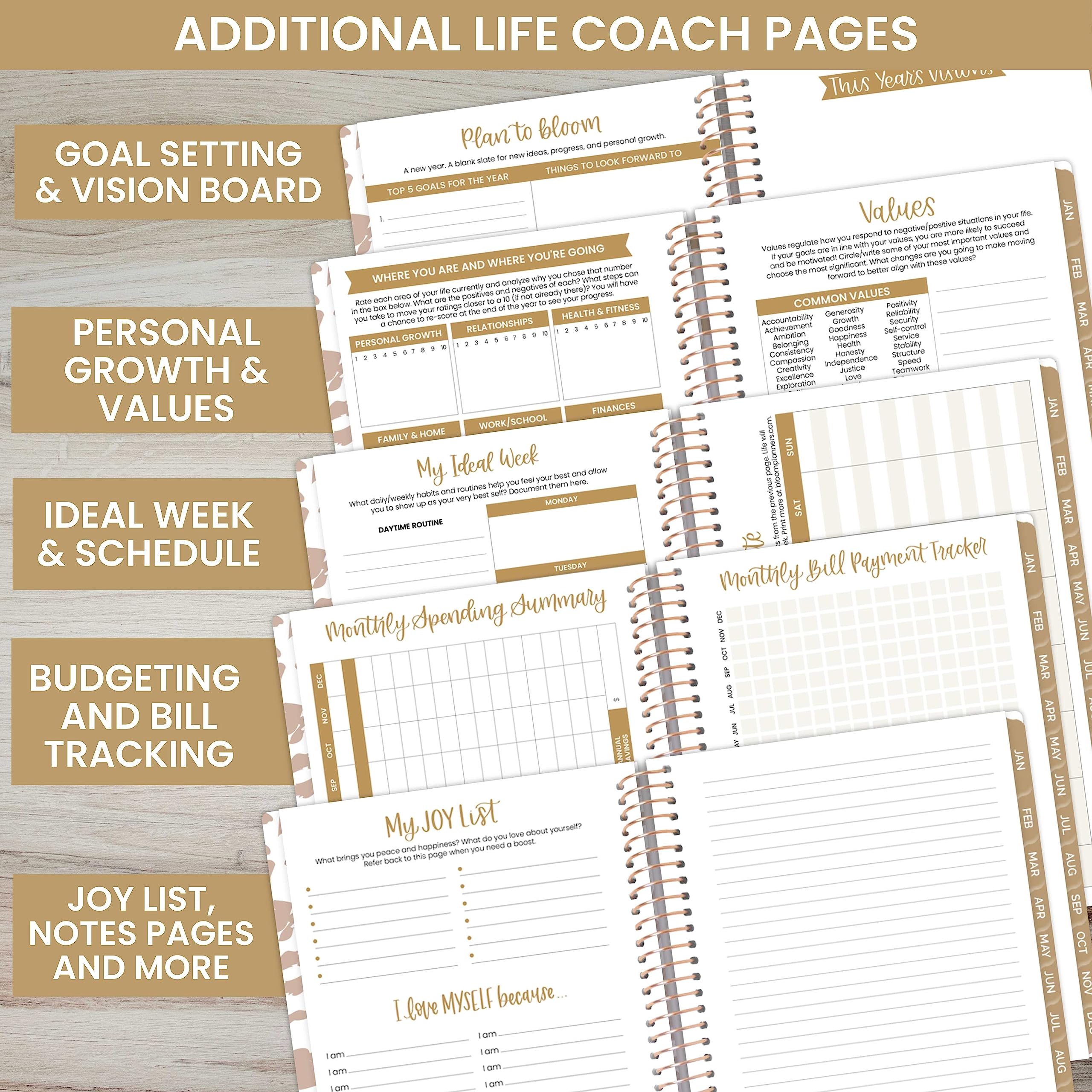 Bloom Daily Planners - Agenda Sin Fecha Para Calendario