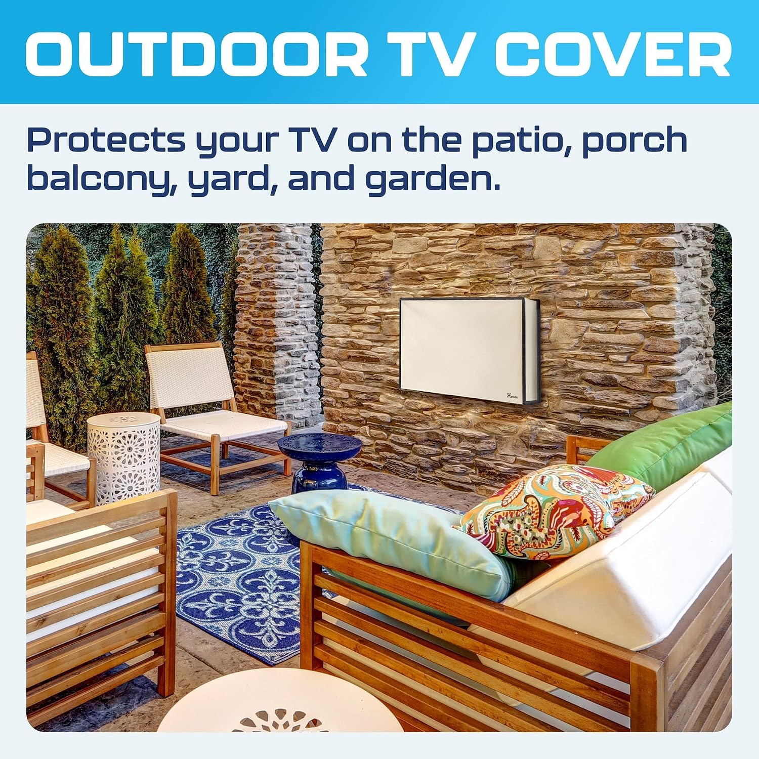 Condition photo showing As Is for outdoor tv cover 32 inch waterproof and weatherproof | tv covers for outside | outdoor tv enclosure | smart shield tv screen protector for outside tv | cover for moving | tv display protectors 32" hq beige