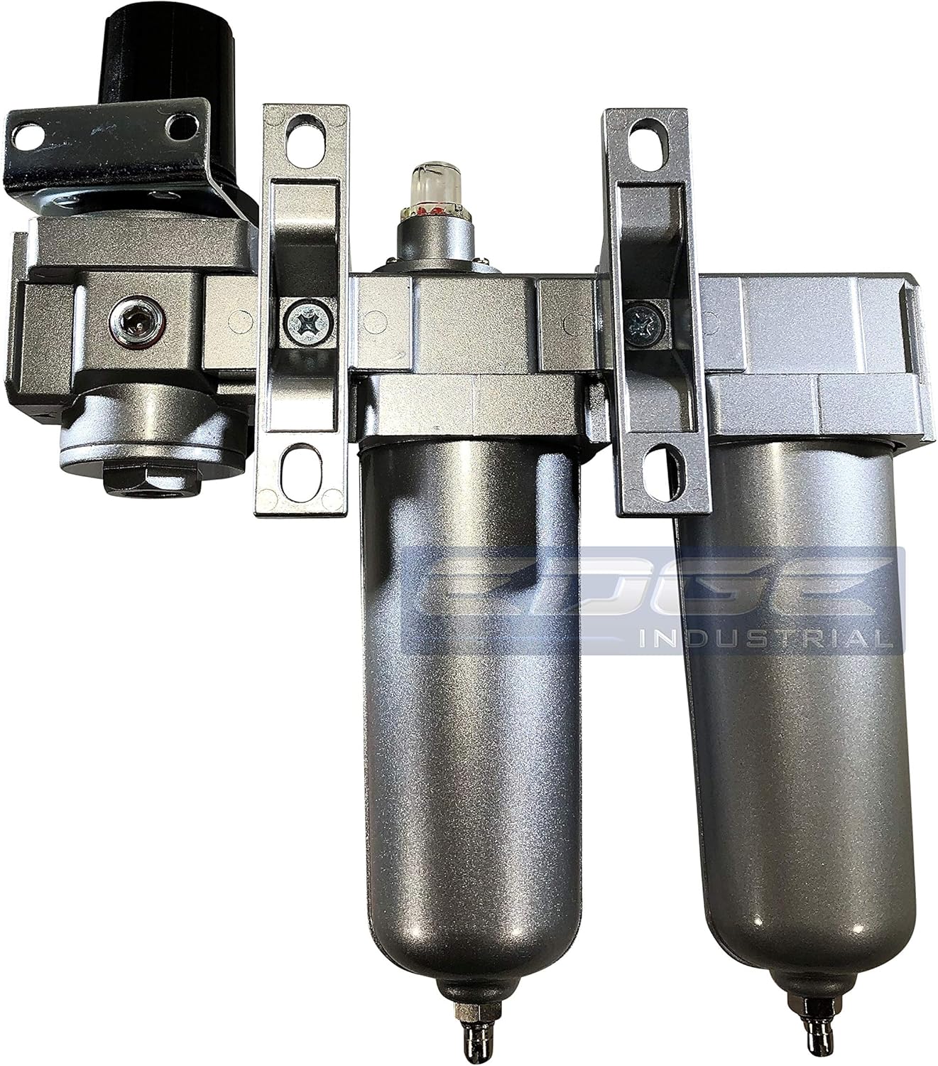 INDUSTRIAL RATED Three Stage Air Drying System - Air Particulate Filter, 0.01 Micron Coalescing Filter & Air Pressure Regulator Modular Combo 3, Metal Bowl (1/2" MANUAL DRAIN)