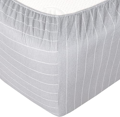 Miniatura 5 de Sleepdown - Juego de sábanas de franela 100% algodón cepillado doble supersuaves, sábana bajera con bolsillo de 16 pulgadas de profundidad y 2