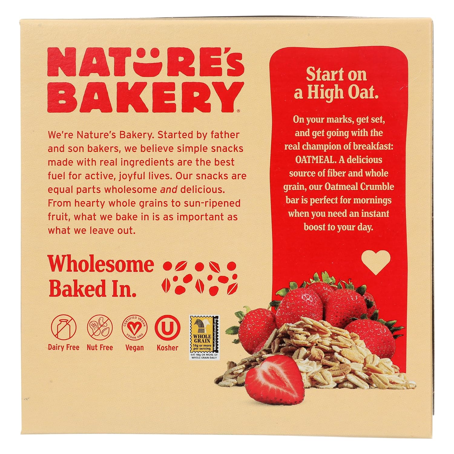 Nature's Bakery Strawberry Oatmeal Crumble Bars, 6 Counts, Vegan, Non GMO, 8.46 Ounces (Pack Of 6)