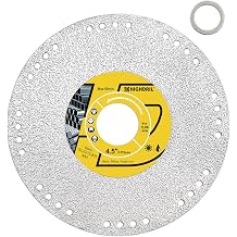 HIGHDRIL 4-1/2 Inch Metal Diamond Cut Off Wheel, 1 Piece Cutting Disc & Metal Diamond Saw Blade, Grinding Wheel on Rebar, Stainless Steel, Angle Iron, Aluminum