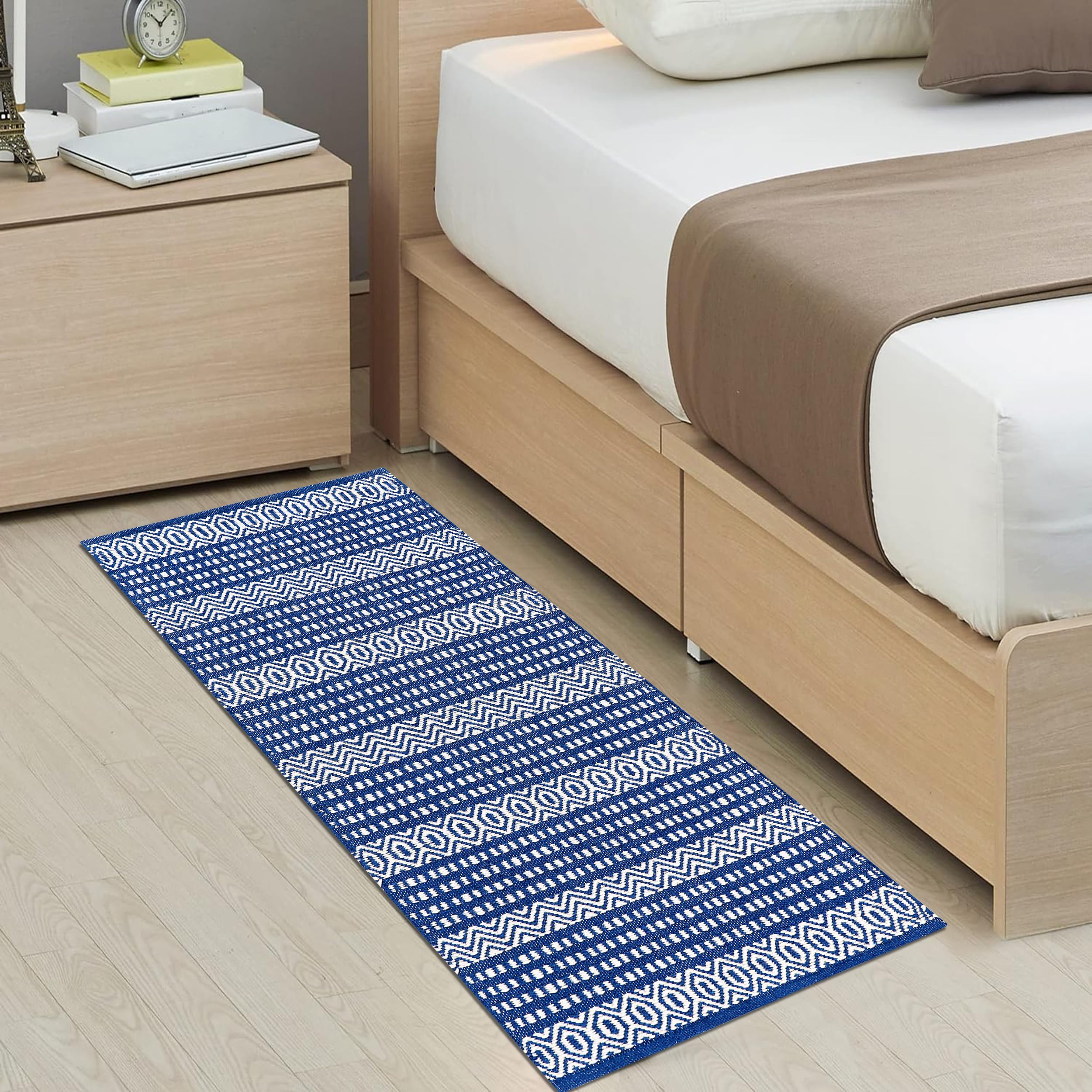 Cotton Bed Runner - 22x55 Inches, Brown -14