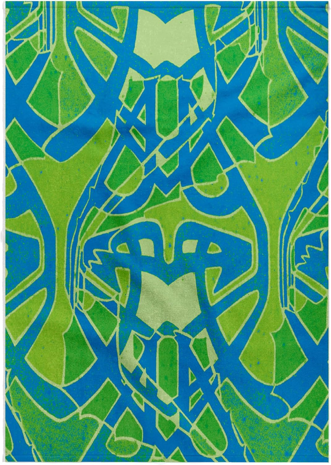 3dRose Green and Blue Vintage Art Nouveau Celctic Knots Abstract Design 22x30 Bath Hand Pool Towel
