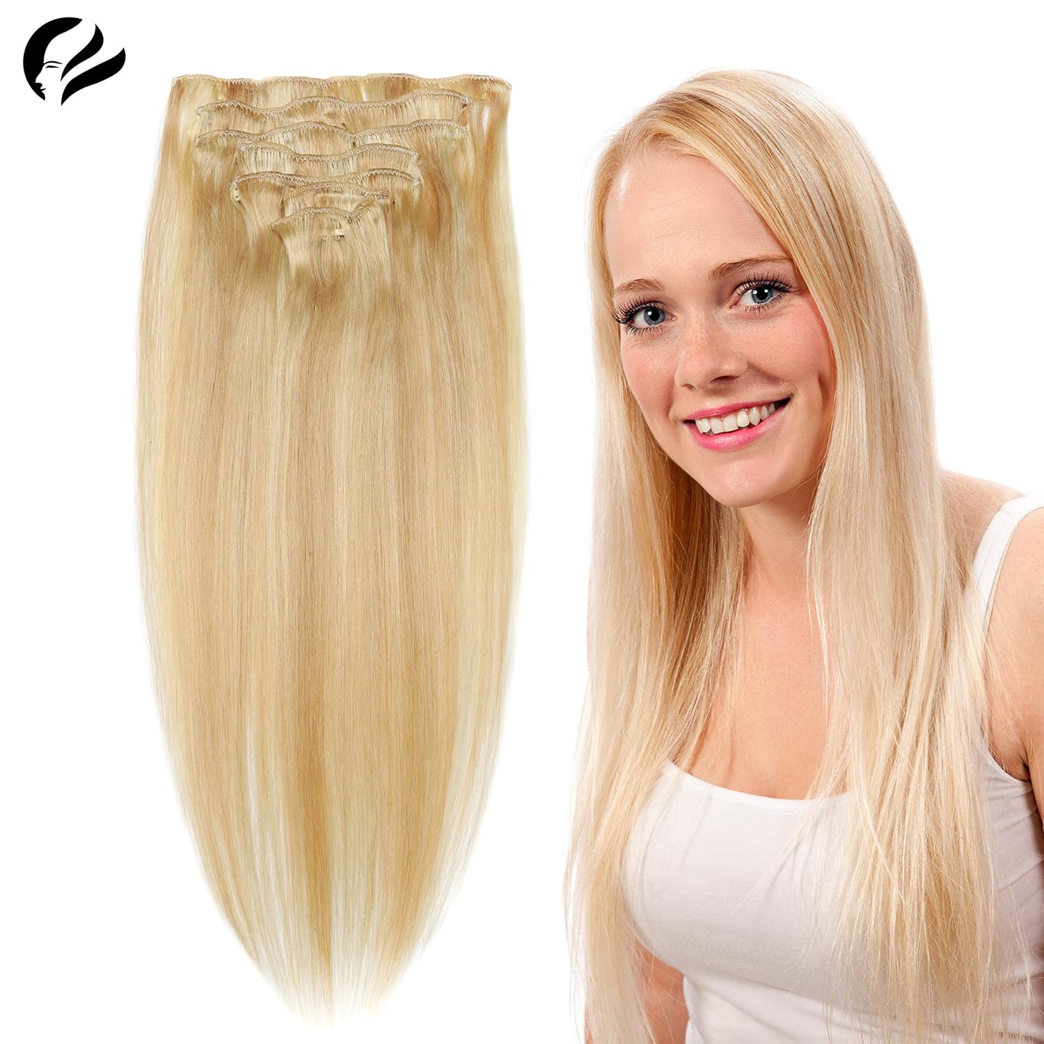 18" Human Hair Clip in Extensions Remy Hair extensions