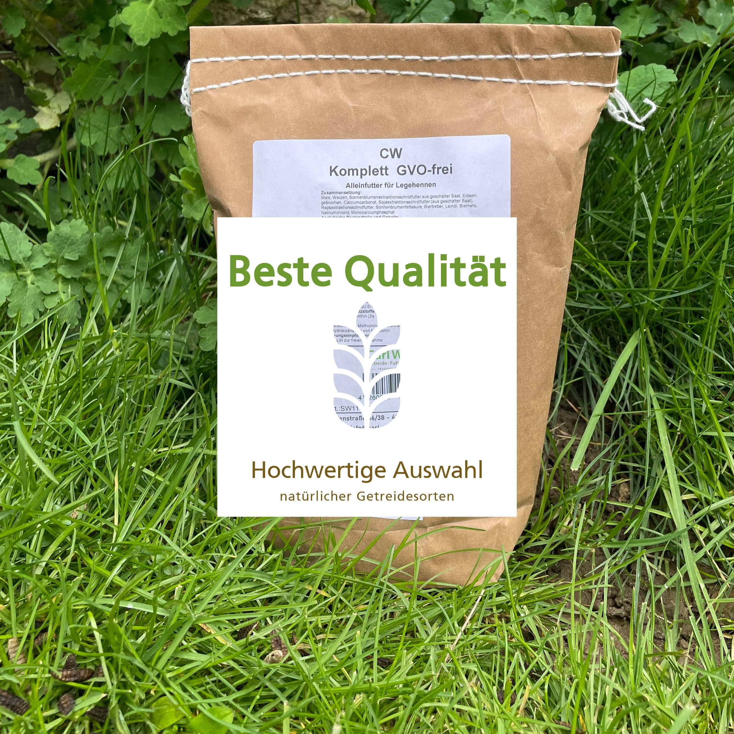 Carl Wolf Hühnerfutter Alleinfuttermittel Legehennen 20 kg - Ohne Gentechnik, Fein Gebrochen, Deutsche Qualität