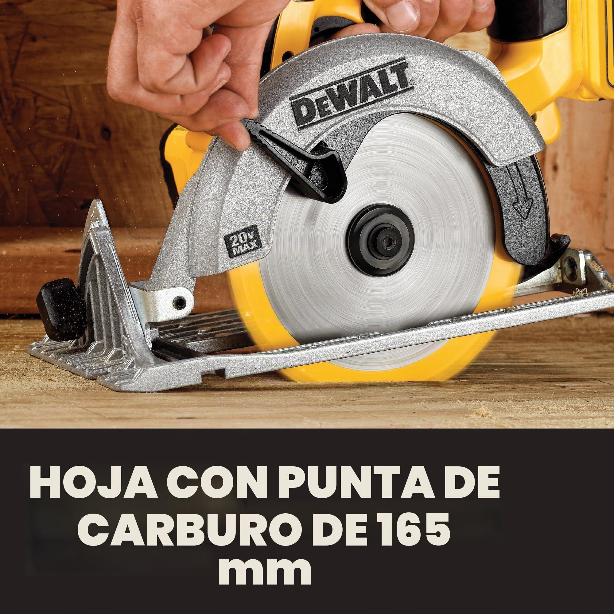 DEWALT Sierra circular de 20 V máximo, hoja de 6-1/2 pulgadas, motor de 460 MWO, capacidad de bisel de 0-50 grados, solo herramienta desnuda (DCS391B)