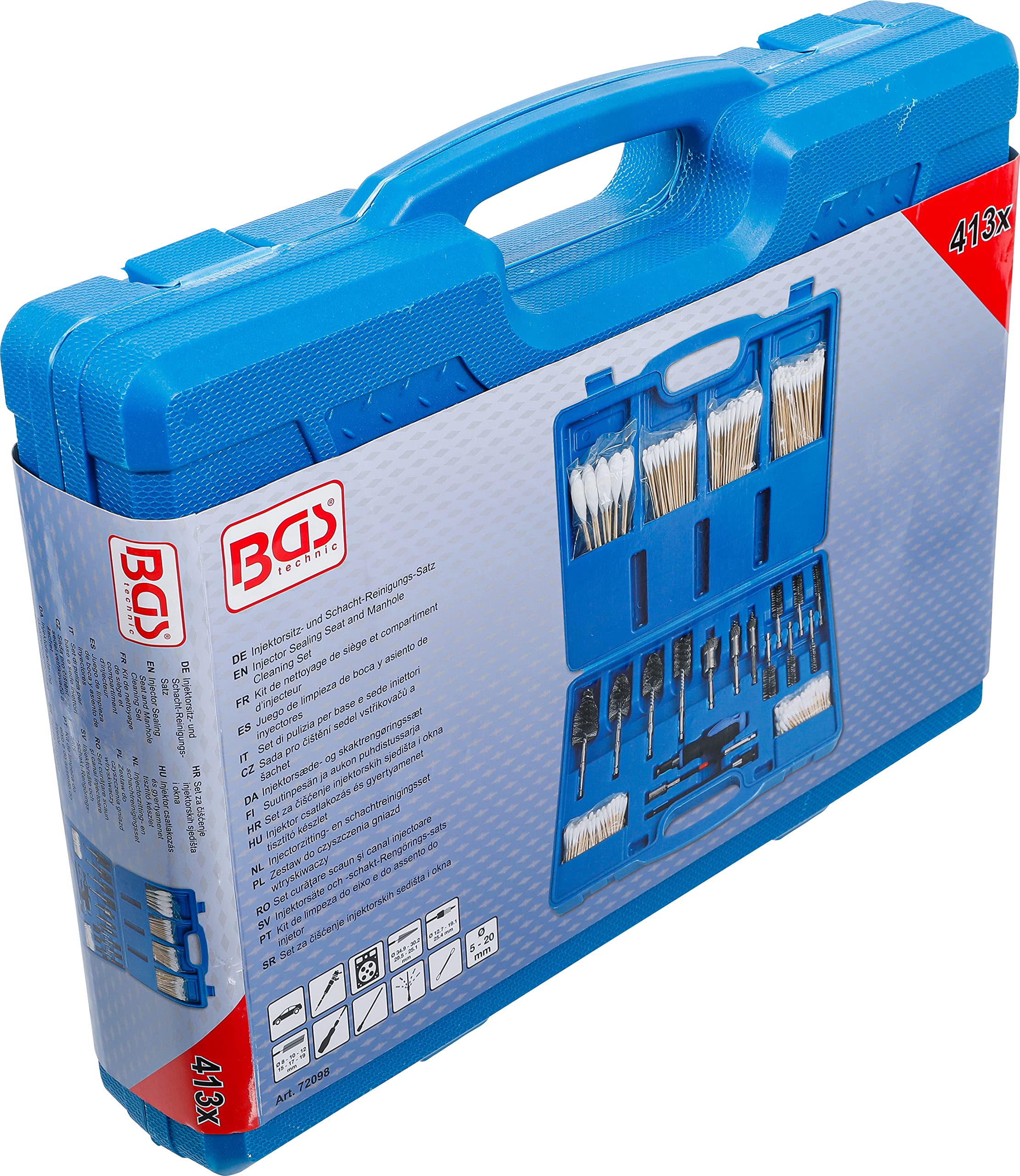 BGS 72098 | Kit de nettoyage de siège et compartiment d’injecteur