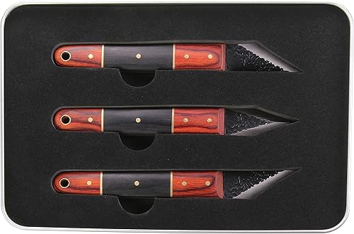 Miniatura 6 de Cuchillo de marcado de 3 piezas dentro de caja de estaño, calibre de marcado para carpintería, herramienta de carpintería premium con hoja afilada