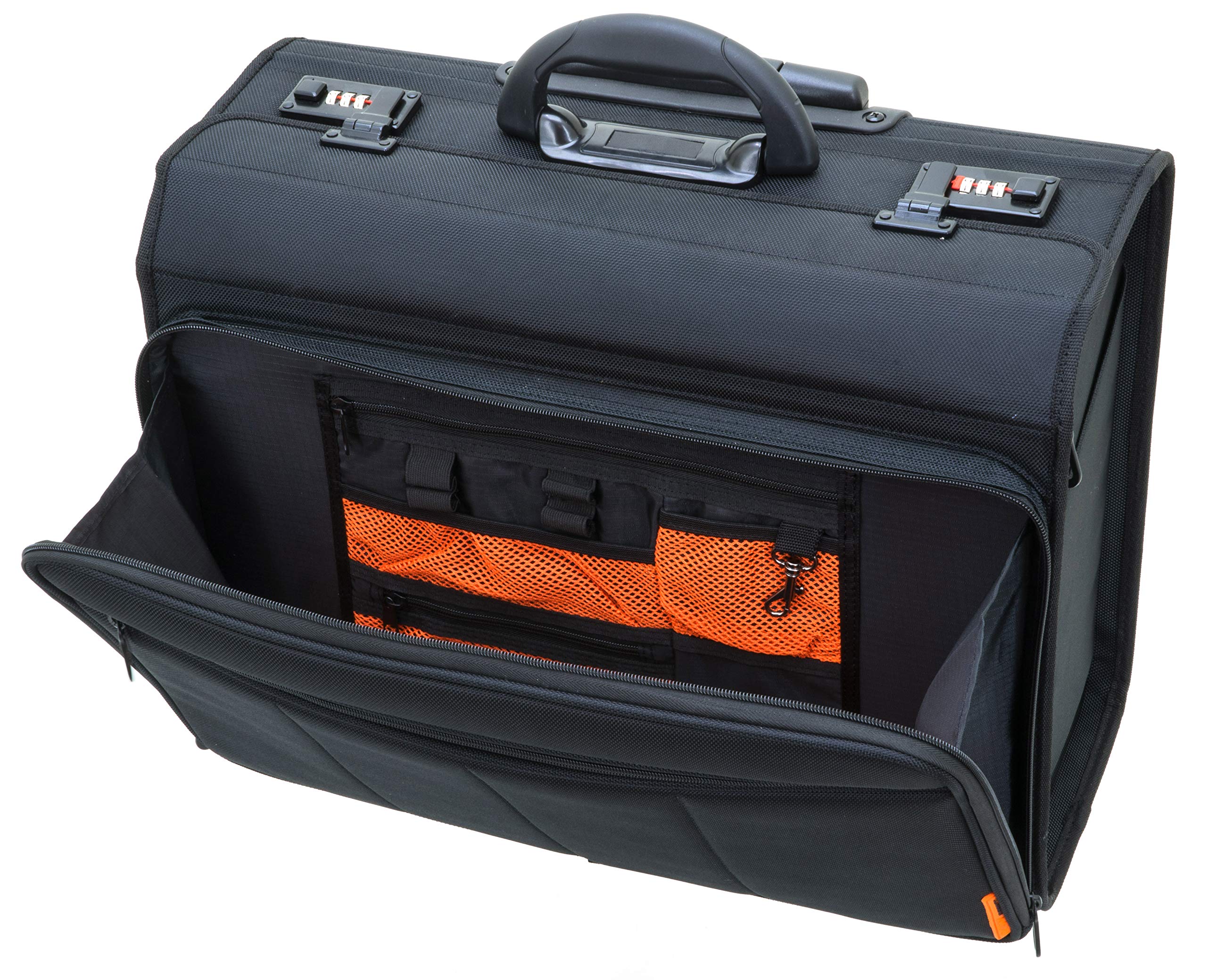 Davidts Businesstrolley - Pilotenkoffer - Laptoptrolley 17" und 10" Tablet - 47x40x25cm