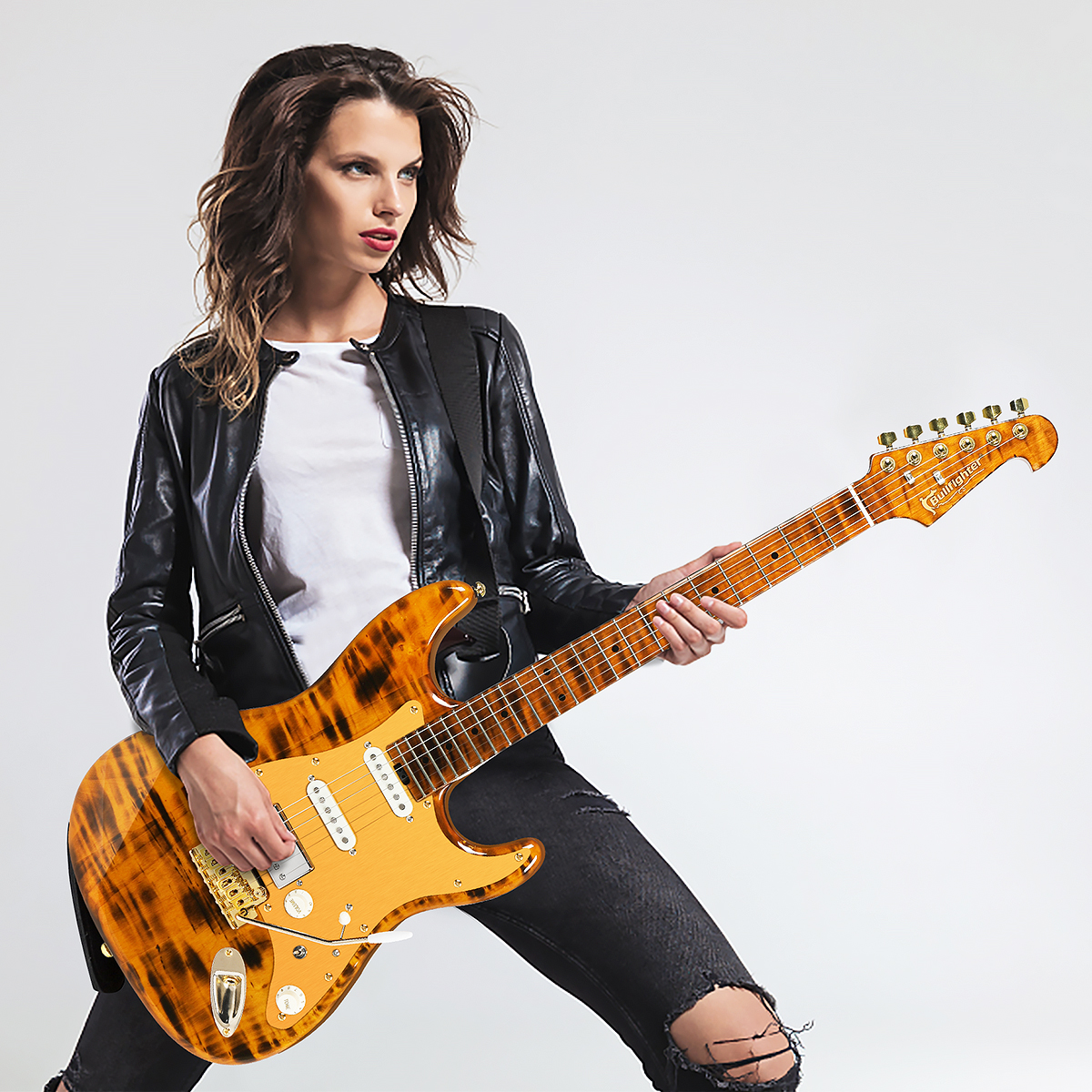 HM CRAVATTA CHITARRA E BASSO NERA - - The Music Place - Foto 9