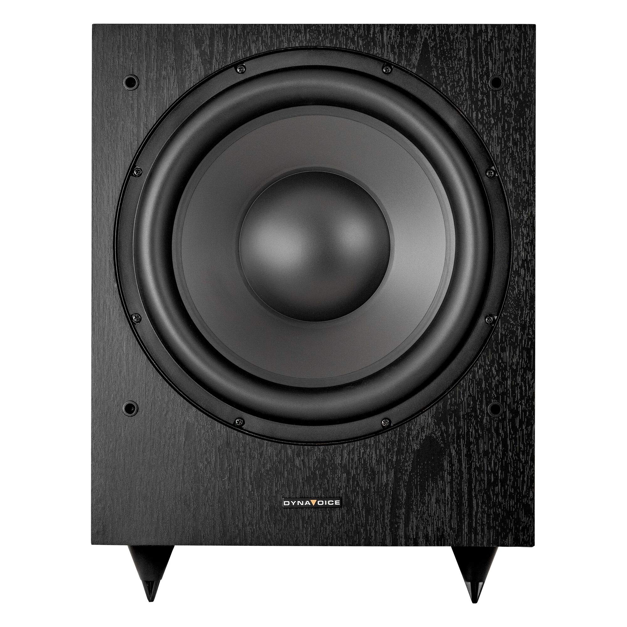 DYNAVOICE Magic MW-12 Nero Opaco Subwoofer Attivo 12 Pollici 180W RMS 250W Max Bass Reflex Inferiore Controllo Fase e Low Pass Ingressi RCA e Alto Livello per Home Cinema e HiFi