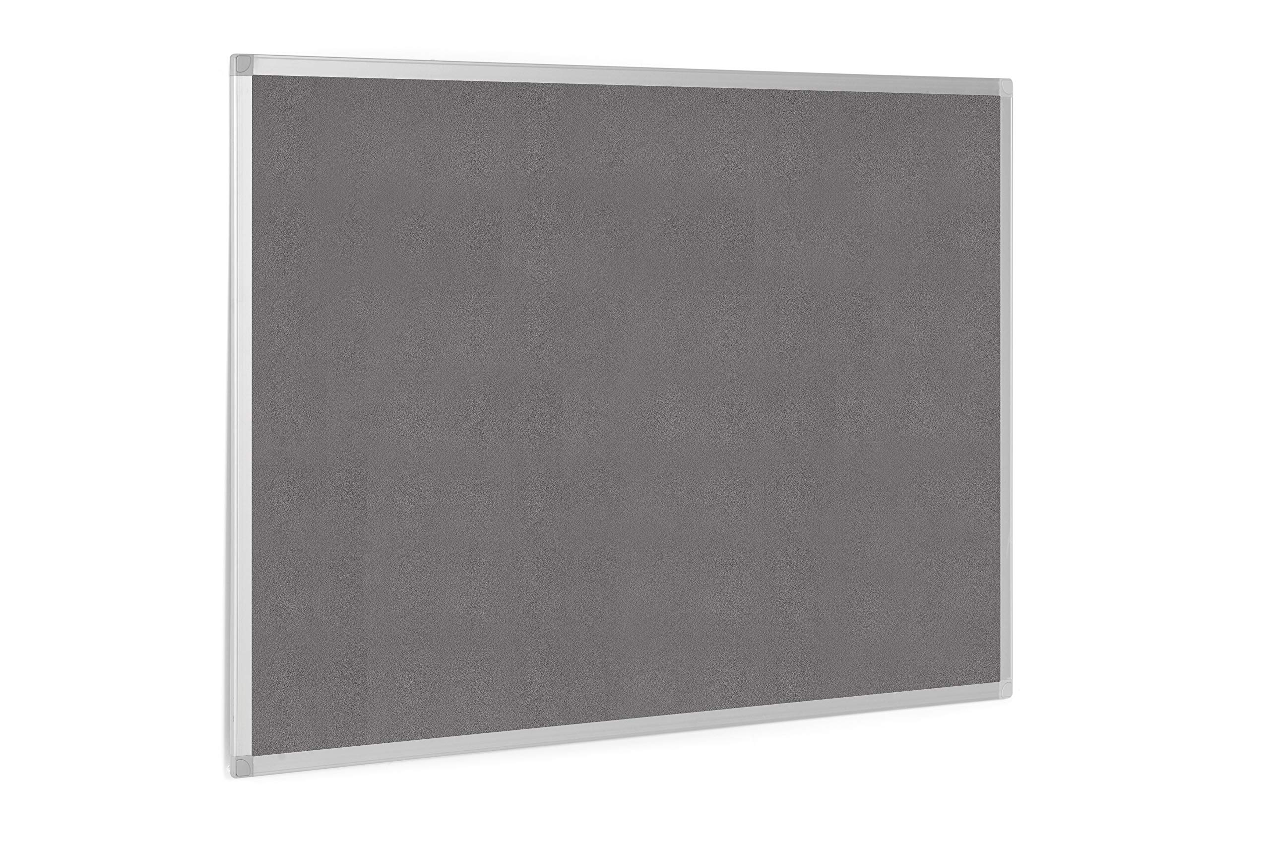 Bi-Joy Tablica ogłoszeń Gaya, szary filc, aluminiowa rama (90 x 60 cm)