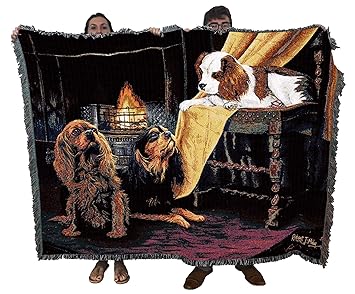 Pure Country 1148-T Cavalier King Charles Spaniel Pet Blanket, Various Blended Colorways, 53 by 70-Inch