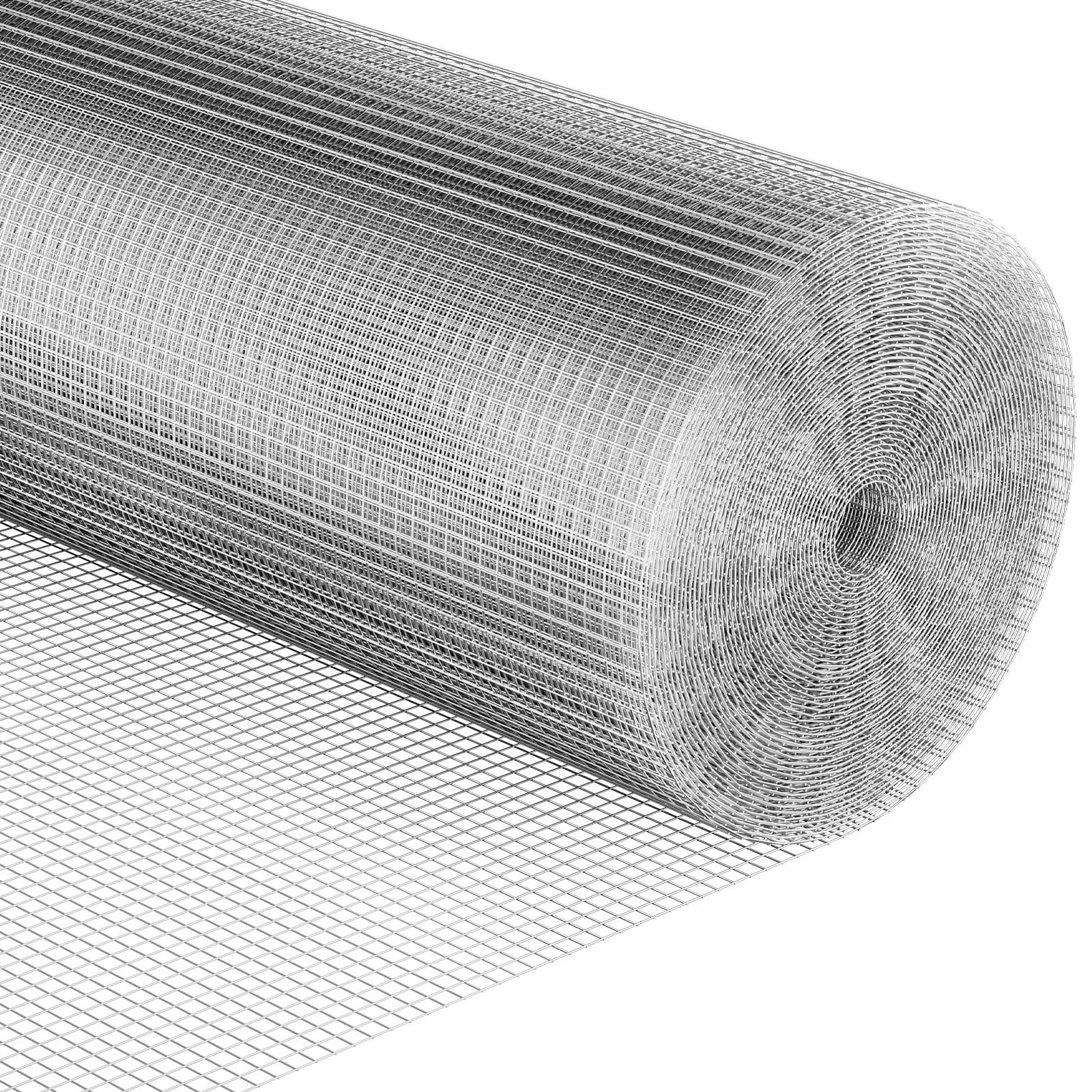 Malla de alambre galvanizado, 1 m × 10 m, malla de 6 mm, red para ratas y roedores, valla universal para camas elevadas, pollos, conejos, ardillas y ratones